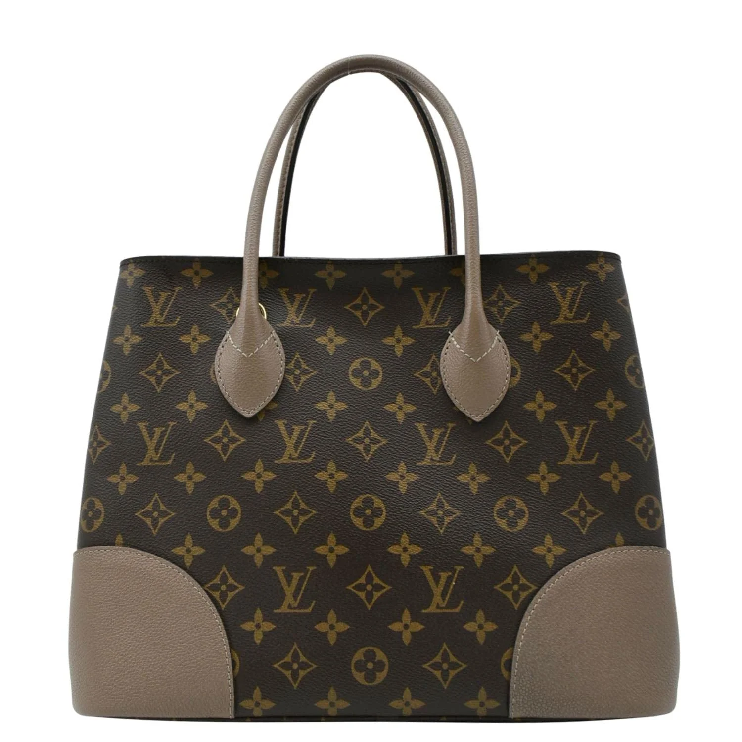 LOUIS VUITTON Flandrin Monogram Canvas Tote Shoulder Bag Brown - Image 4