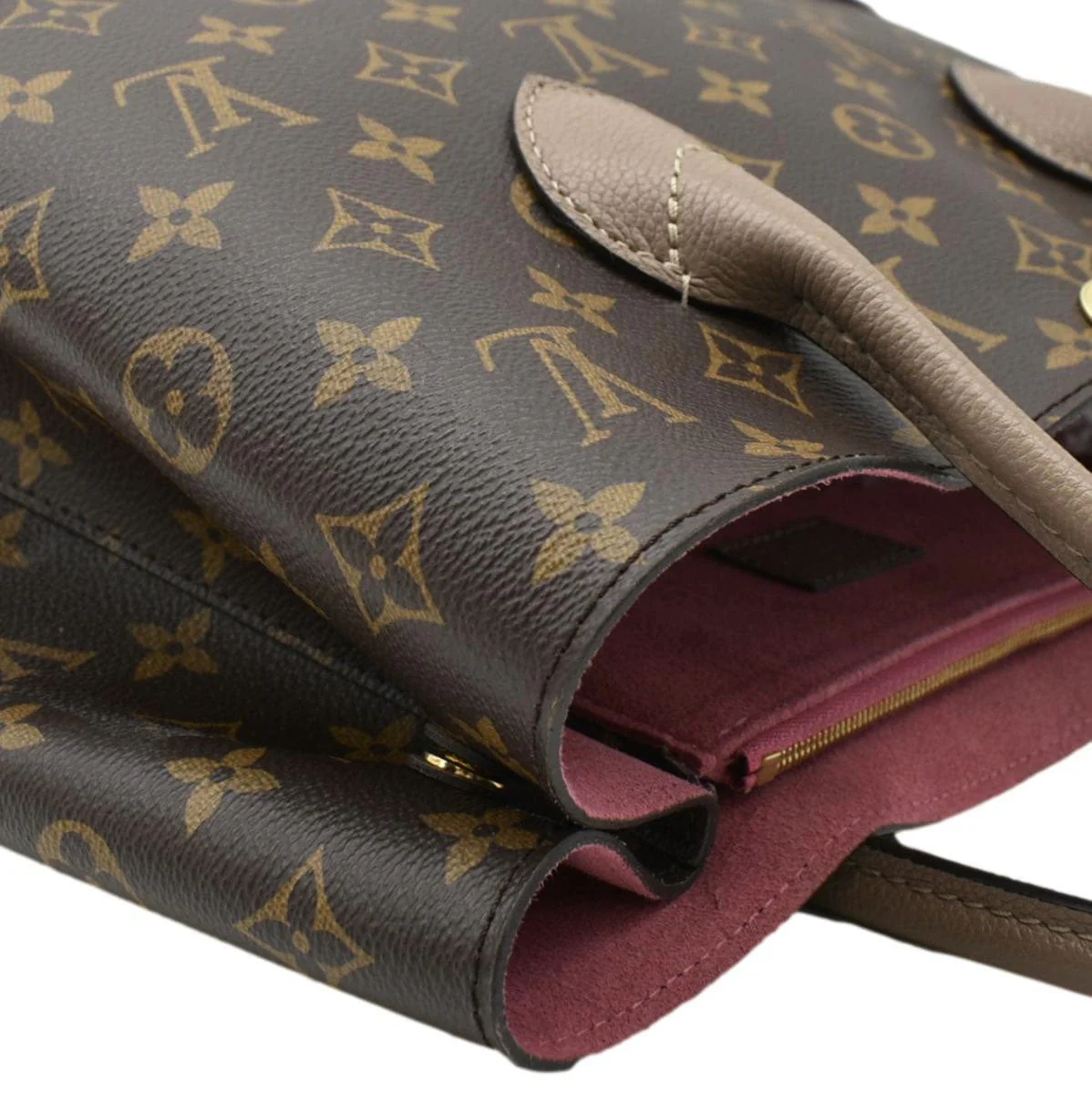 LOUIS VUITTON Flandrin Monogram Canvas Tote Shoulder Bag Brown - Image 6