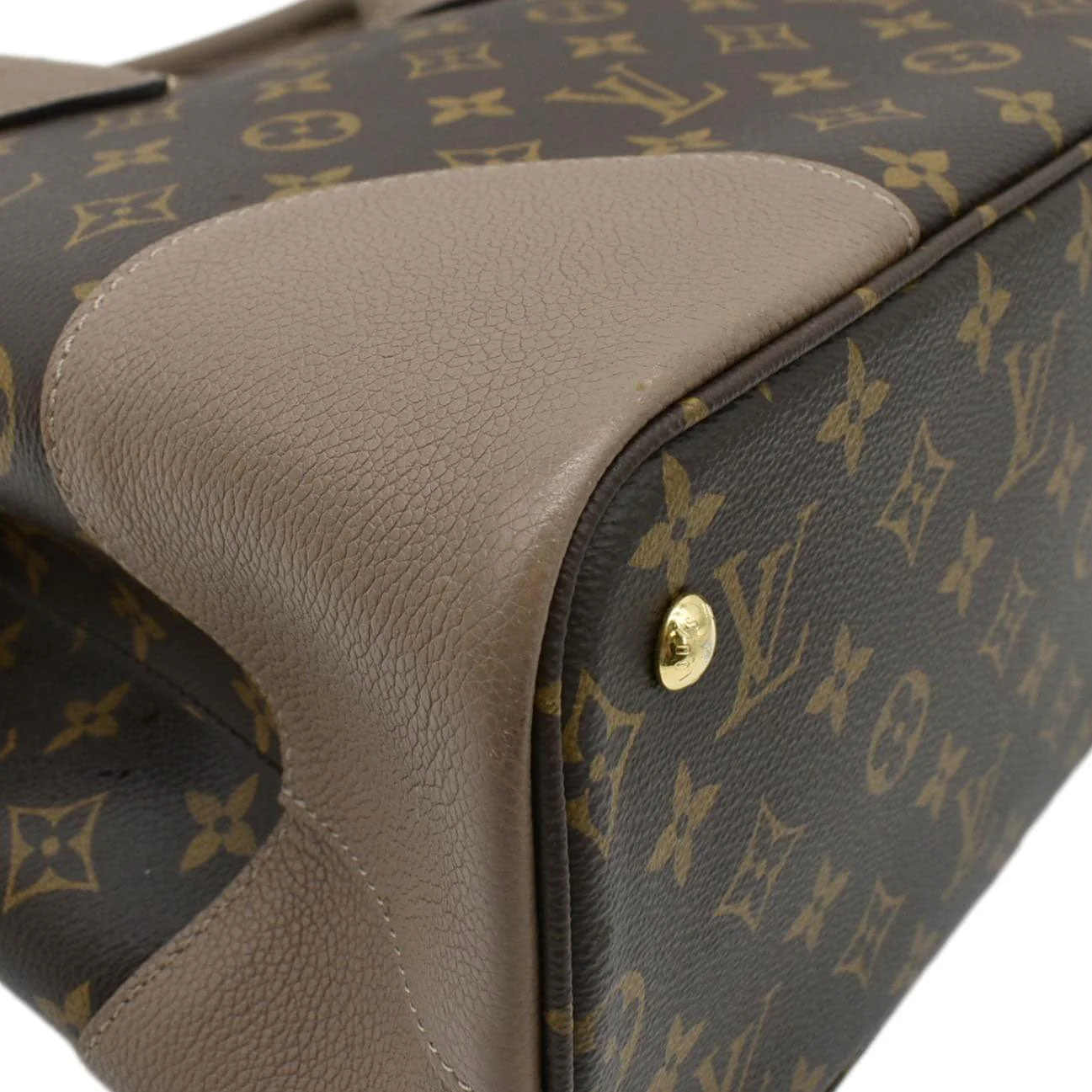 LOUIS VUITTON Flandrin Monogram Canvas Tote Shoulder Bag Brown - Image 9