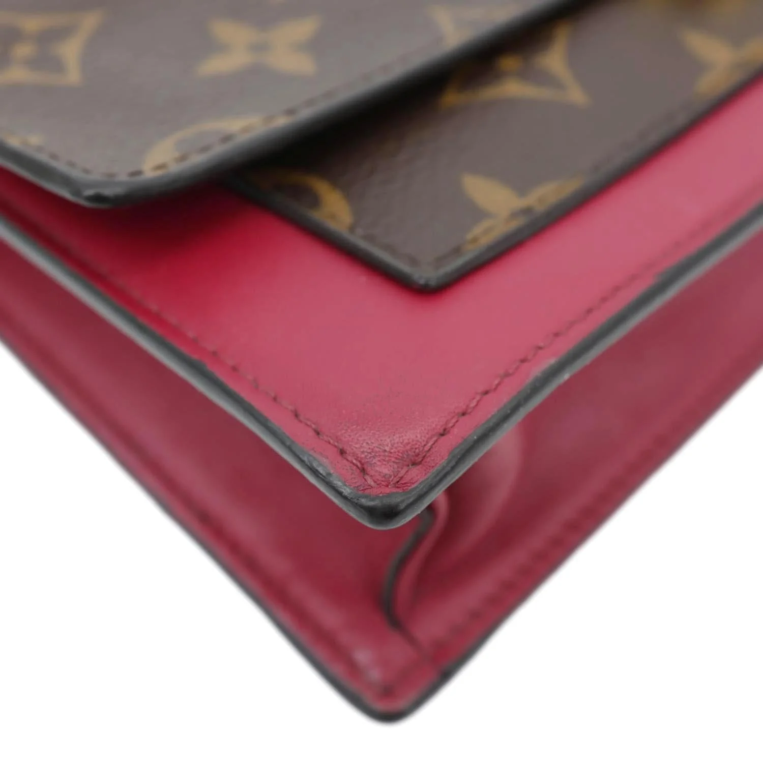 LOUIS VUITTON Flore Monogram Canvas Chain Wallet Fuchsia - Image 7
