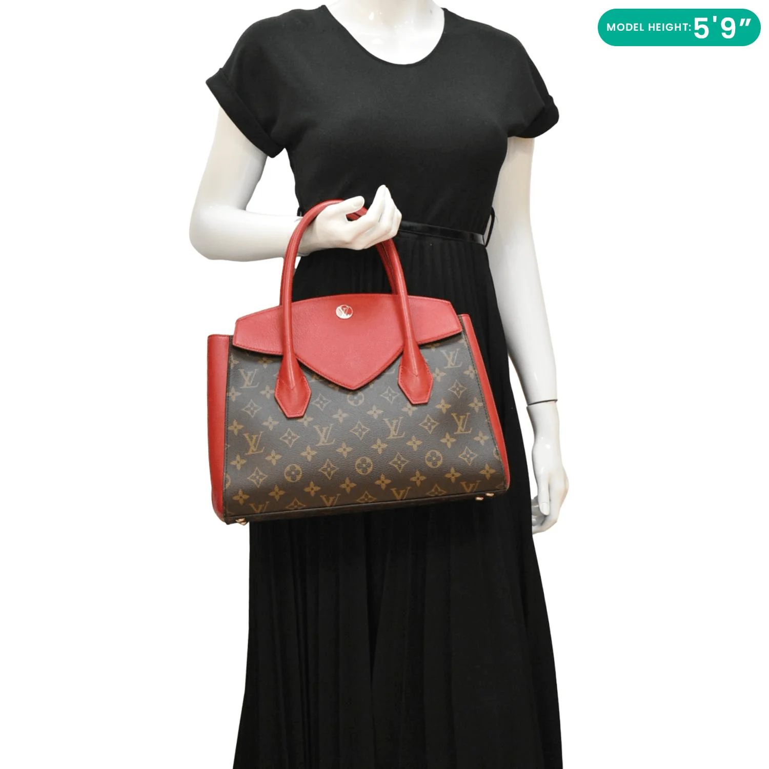 LOUIS VUITTON Florine Monogram Canvas Shoulder Bag Red - Image 2