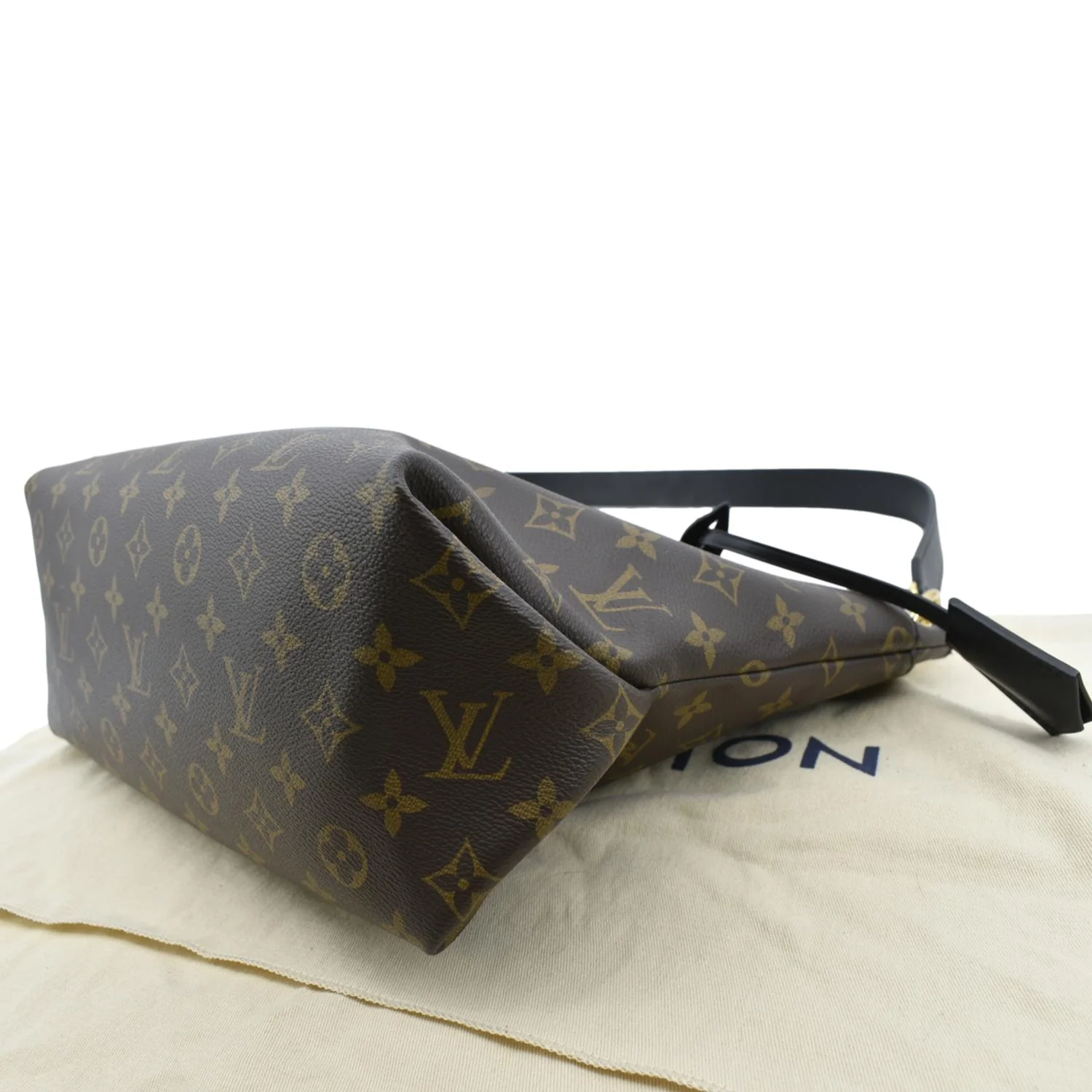 LOUIS VUITTON Flower Zipped MM Monogram Canvas Tote Bag Noir - Image 8