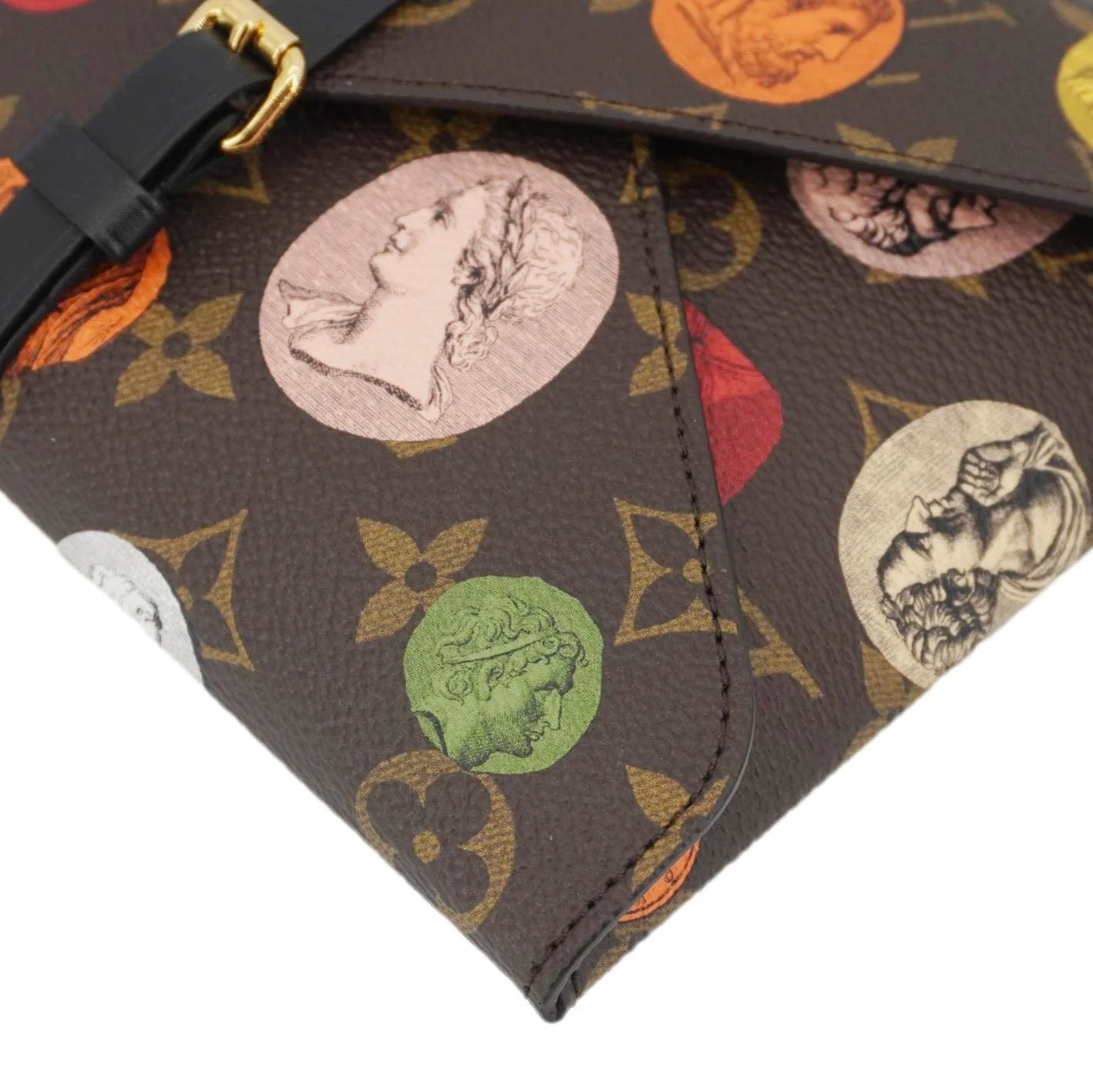 LOUIS VUITTON Monogram Fornasetti Clutch Pencil Pouch Brown - Image 5