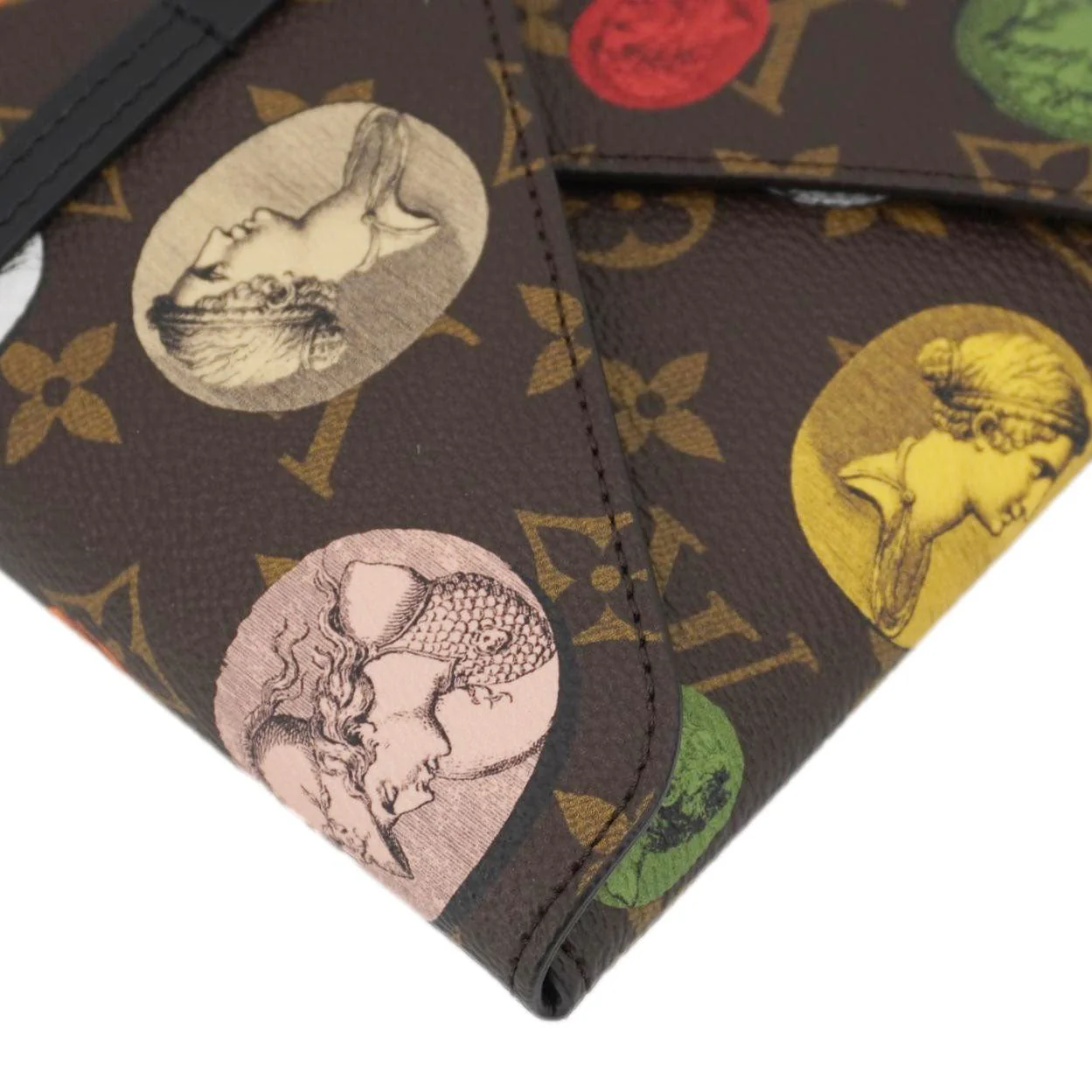 LOUIS VUITTON Monogram Fornasetti Clutch Pencil Pouch Brown - Image 7