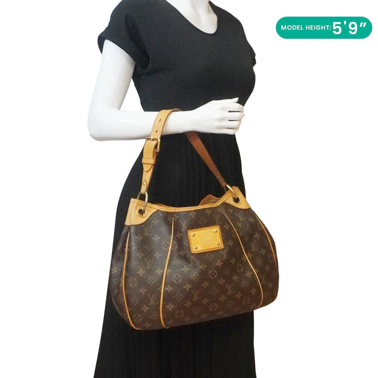 LOUIS VUITTON Galliera PM Monogram Canvas Shoulder Bag Brown - Image 2