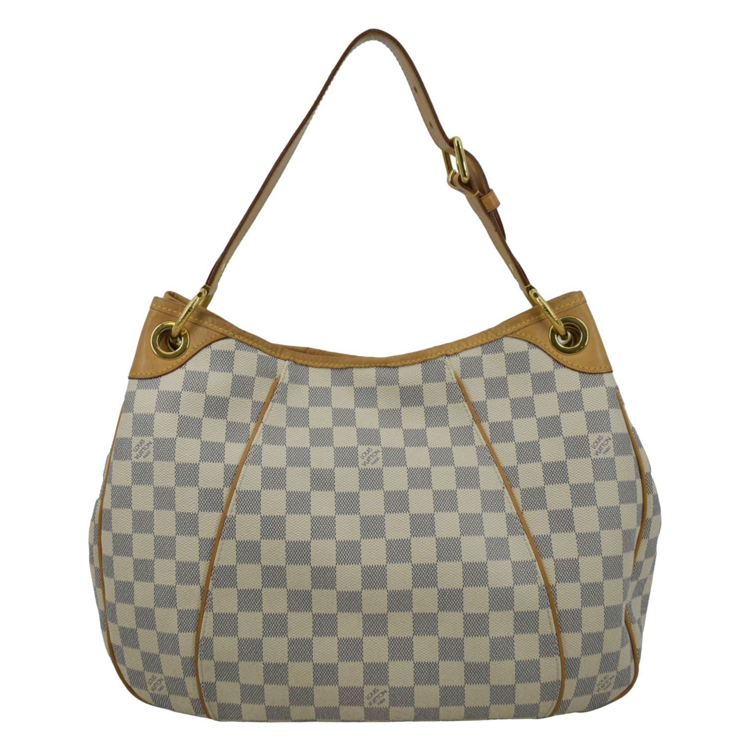 LOUIS VUITTON Galliera PM Damier Azur Shoulder Hobo Bag White - Image 3