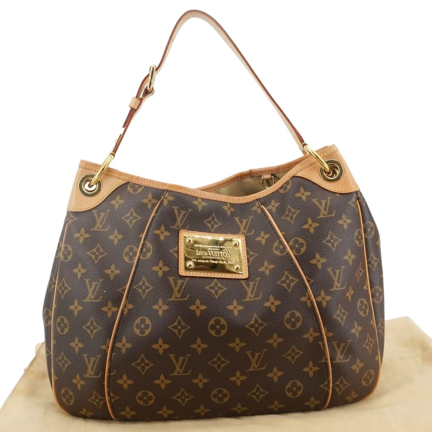 LOUIS VUITTON Galliera PM Monogram Canvas Shoulder Bag Brown - Image 3