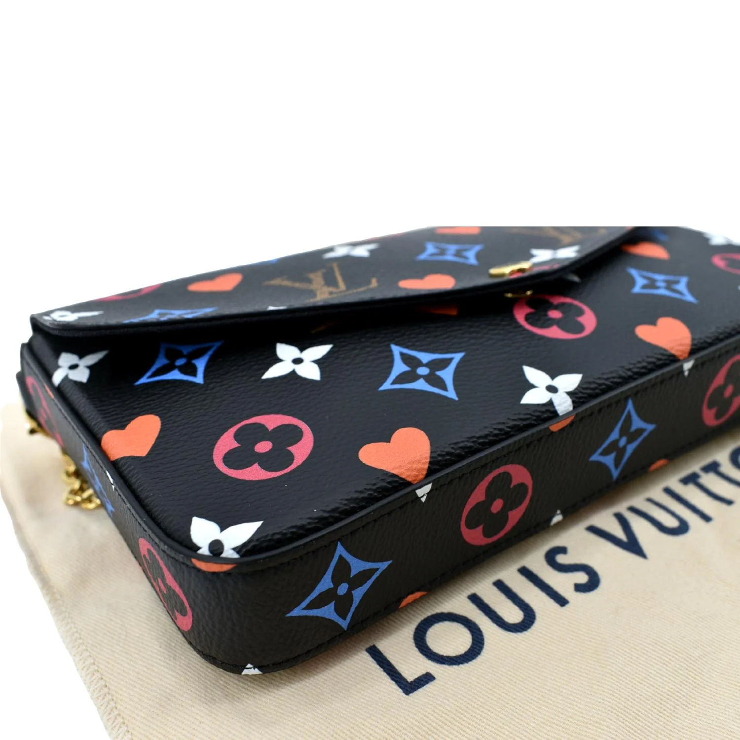 LOUIS VUITTON Pochette Felicie Game On Canvas Crossbody Bag Multicolor - Image 8