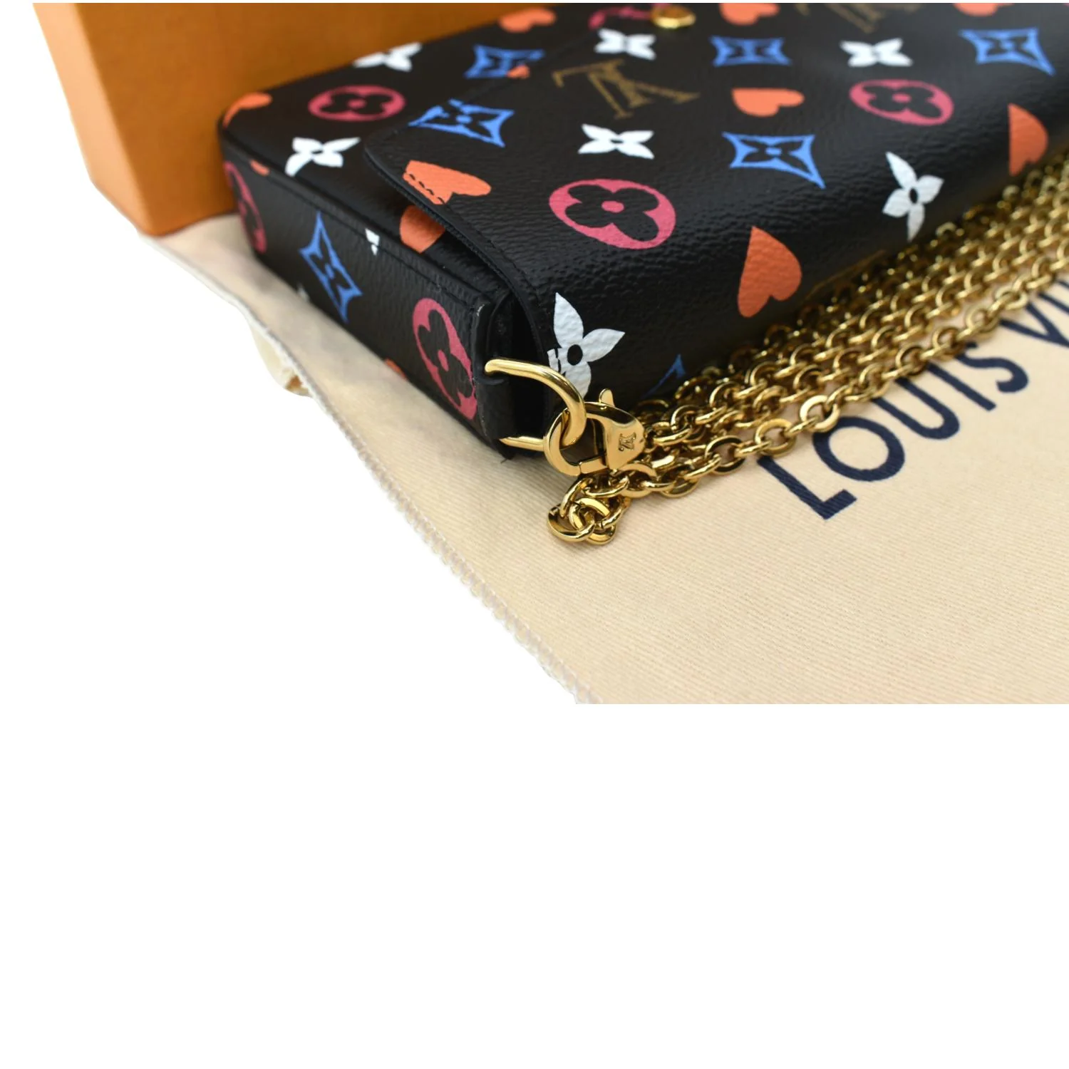 LOUIS VUITTON Pochette Felicie Game On Canvas Crossbody Bag Multicolor - Image 6