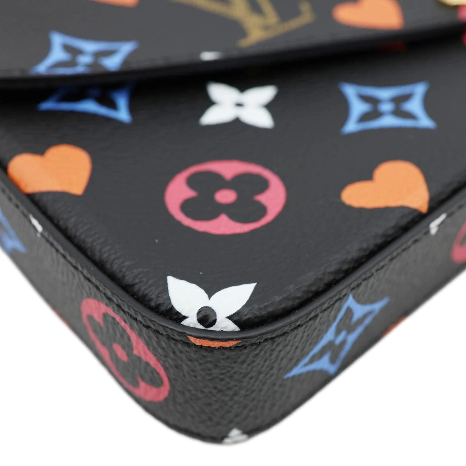 LOUIS VUITTON Pochette Felicie Game On Canvas Crossbody Bag Multicolor - Image 10
