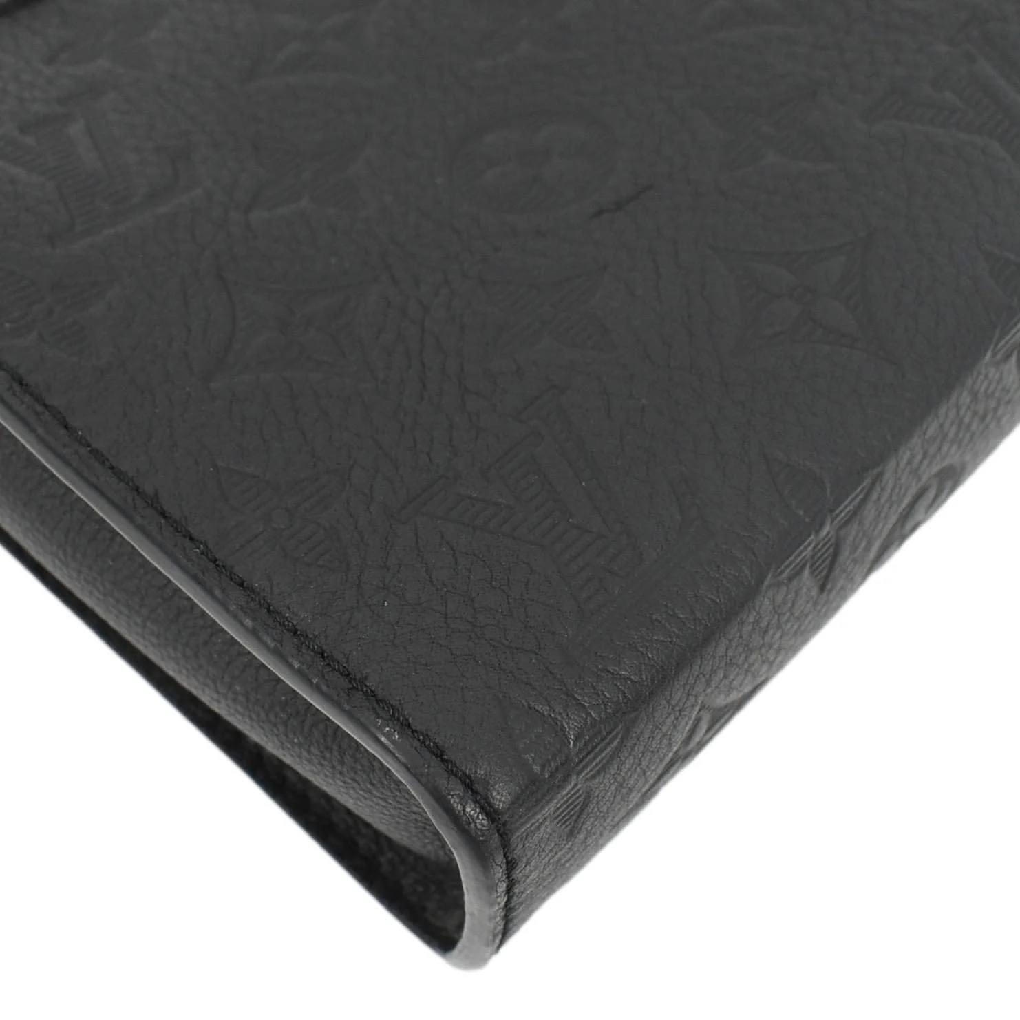 LOUIS VUITTON Gaston Wearable Monogram Shadow Leather Wallet Crossbody Bag Black - Image 10