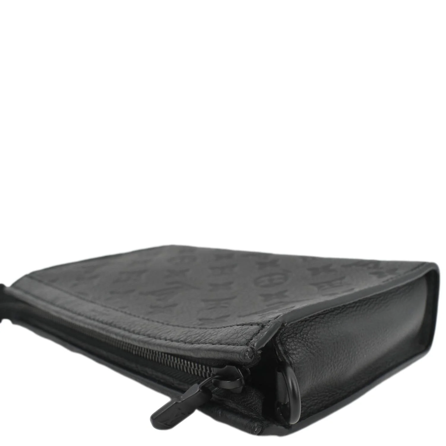 LOUIS VUITTON Gaston Wearable Monogram Shadow Leather Wallet Crossbody Bag Black - Image 7
