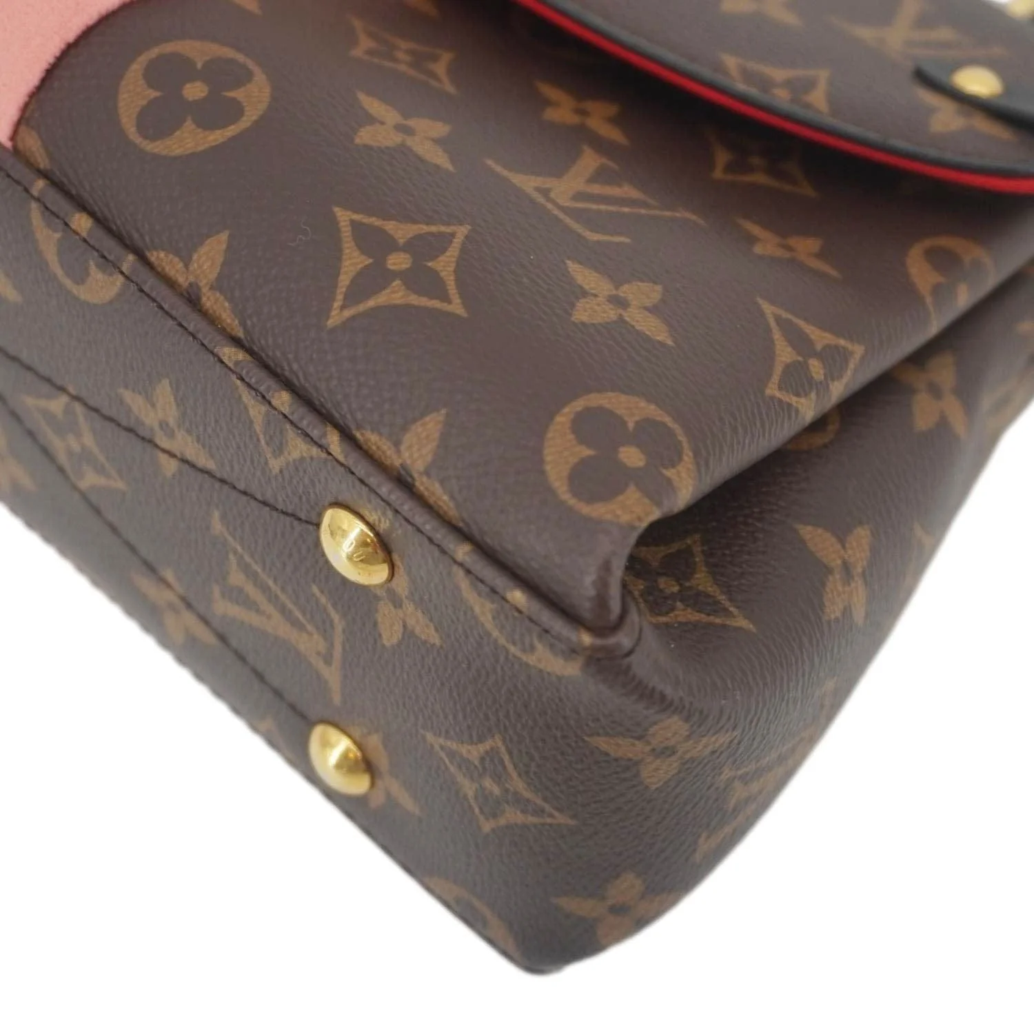 LOUIS VUITTON Georges BB Monogram Canvas Shoulder Bag Coquelicot Peach - Image 11
