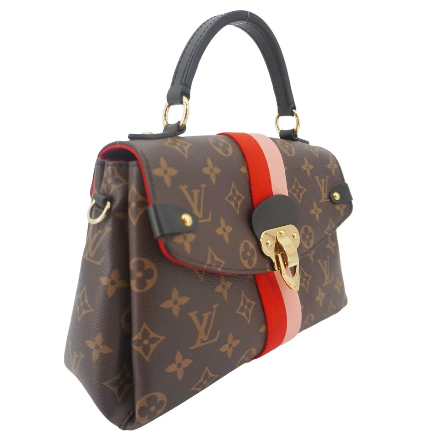 LOUIS VUITTON Georges BB Monogram Canvas Shoulder Bag Coquelicot Peach - Image 5