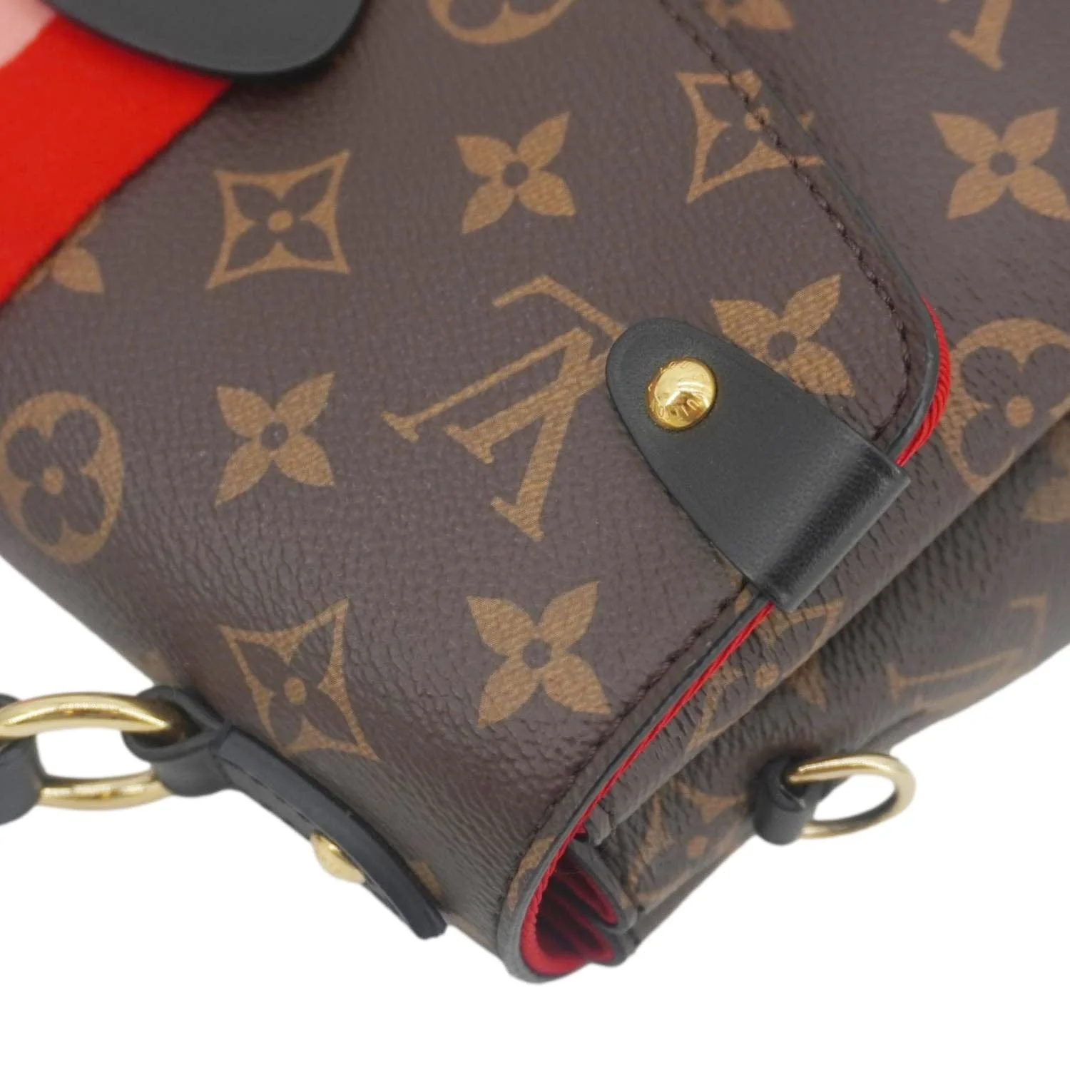 LOUIS VUITTON Georges BB Monogram Canvas Shoulder Bag Coquelicot Peach - Image 9