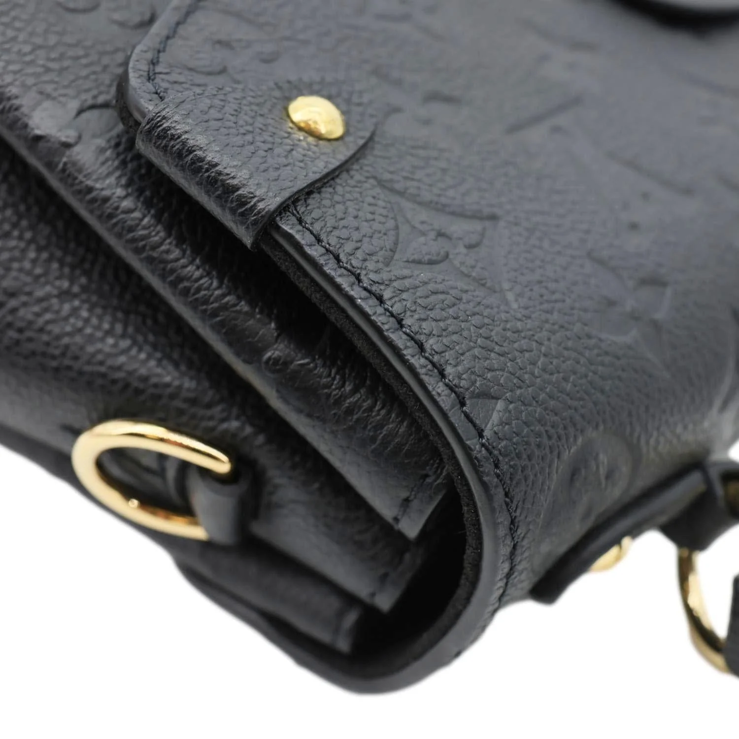 LOUIS VUITTON Georges MM Empreinte Monogram Leather Shoulder Bag Black - Image 8