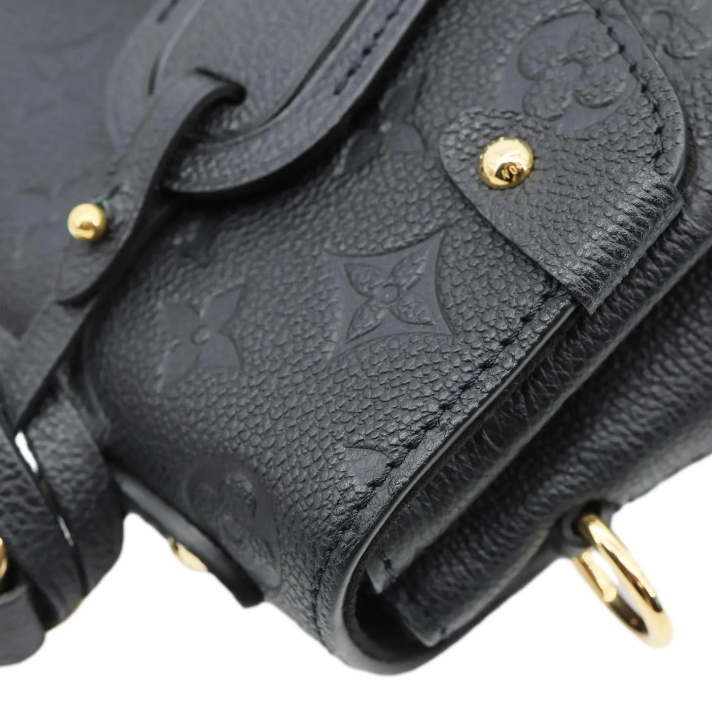 LOUIS VUITTON Georges MM Empreinte Monogram Leather Shoulder Bag Black - Image 9