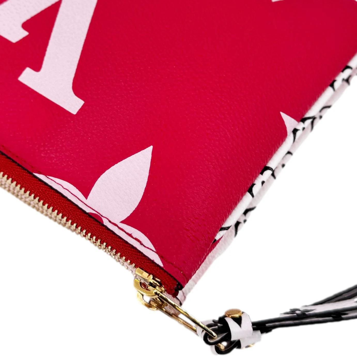 LOUIS VUITTON Double Zip Pochette Giant Monogram Jungle Crossbody Bag Red - Image 8