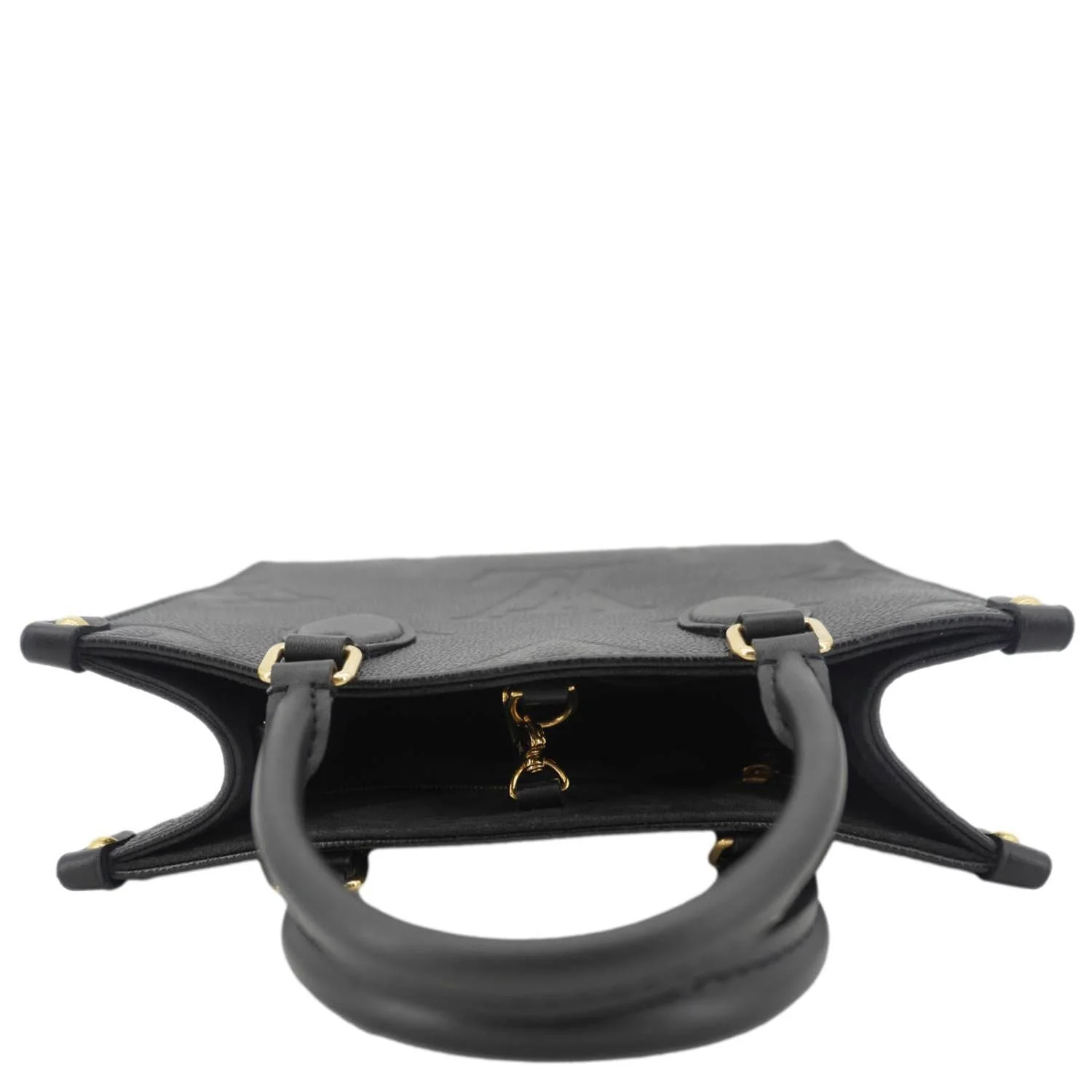 LOUIS VUITTON Onthego PM Giant Monogram Empreinte Leather Shoulder Bag Black - Image 5