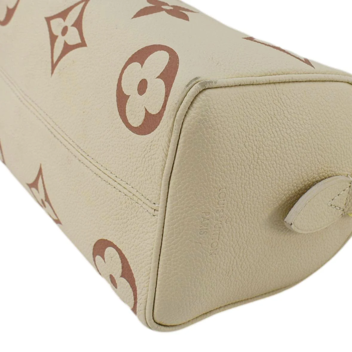 LOUIS VUITTON Speedy 20 Bandouliere Giant Monogram Empreinte Leather Shoulder Bag Cream - Image 7