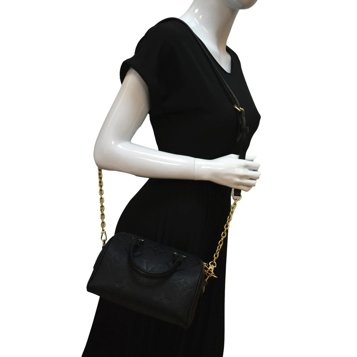 LOUIS VUITTON Giant Speedy 20 Bandouliere Empreinte Shoulder Bag Black - Image 2