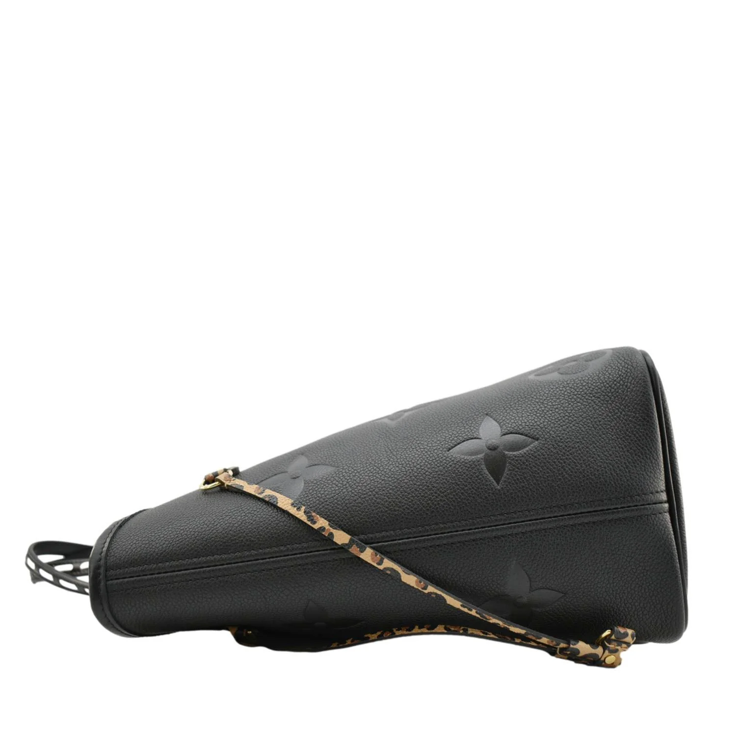 LOUIS VUITTON Neverfull MM Wild At Heart Monogram Empreinte Leather Tote Bag Black - Image 9