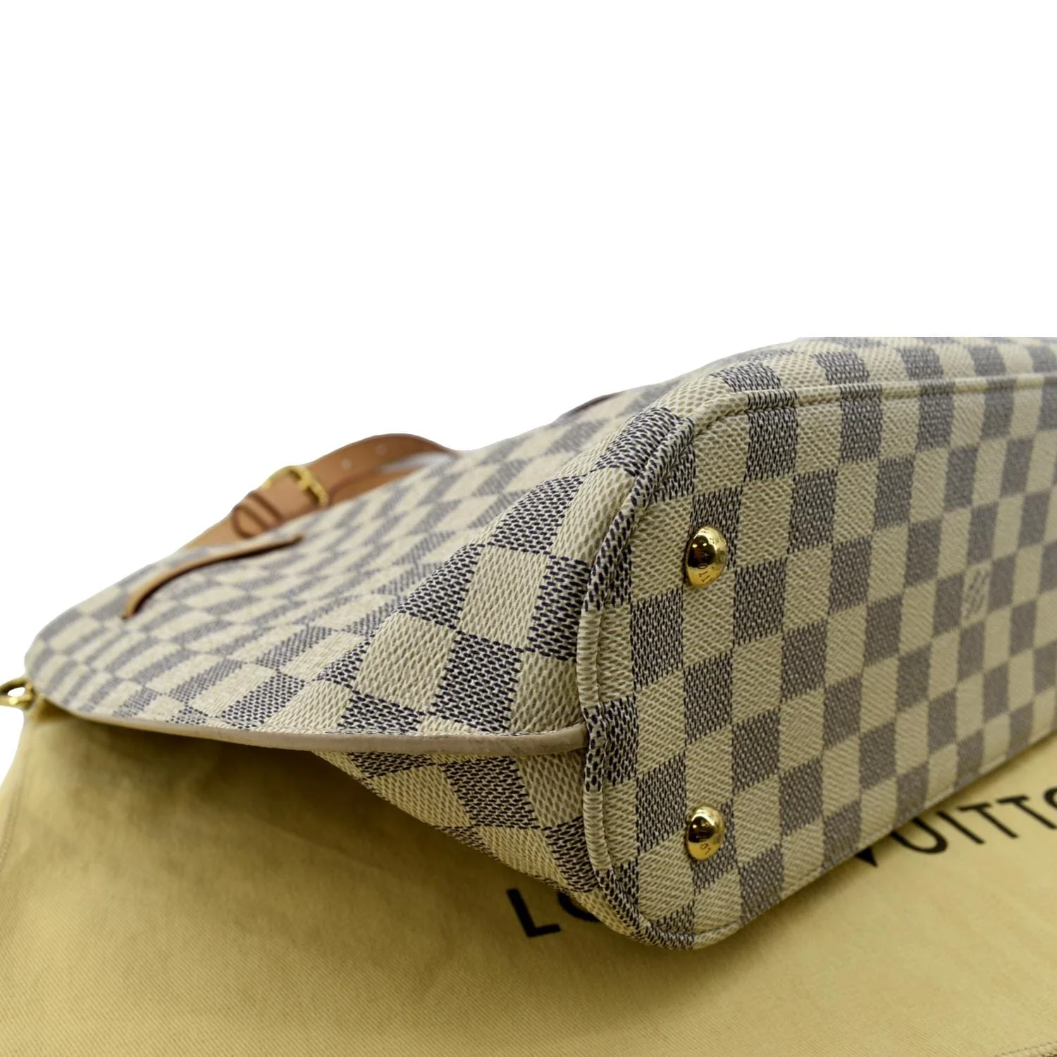 LOUIS VUITTON Girolata Damier Azur Shoulder Bag White - Image 8
