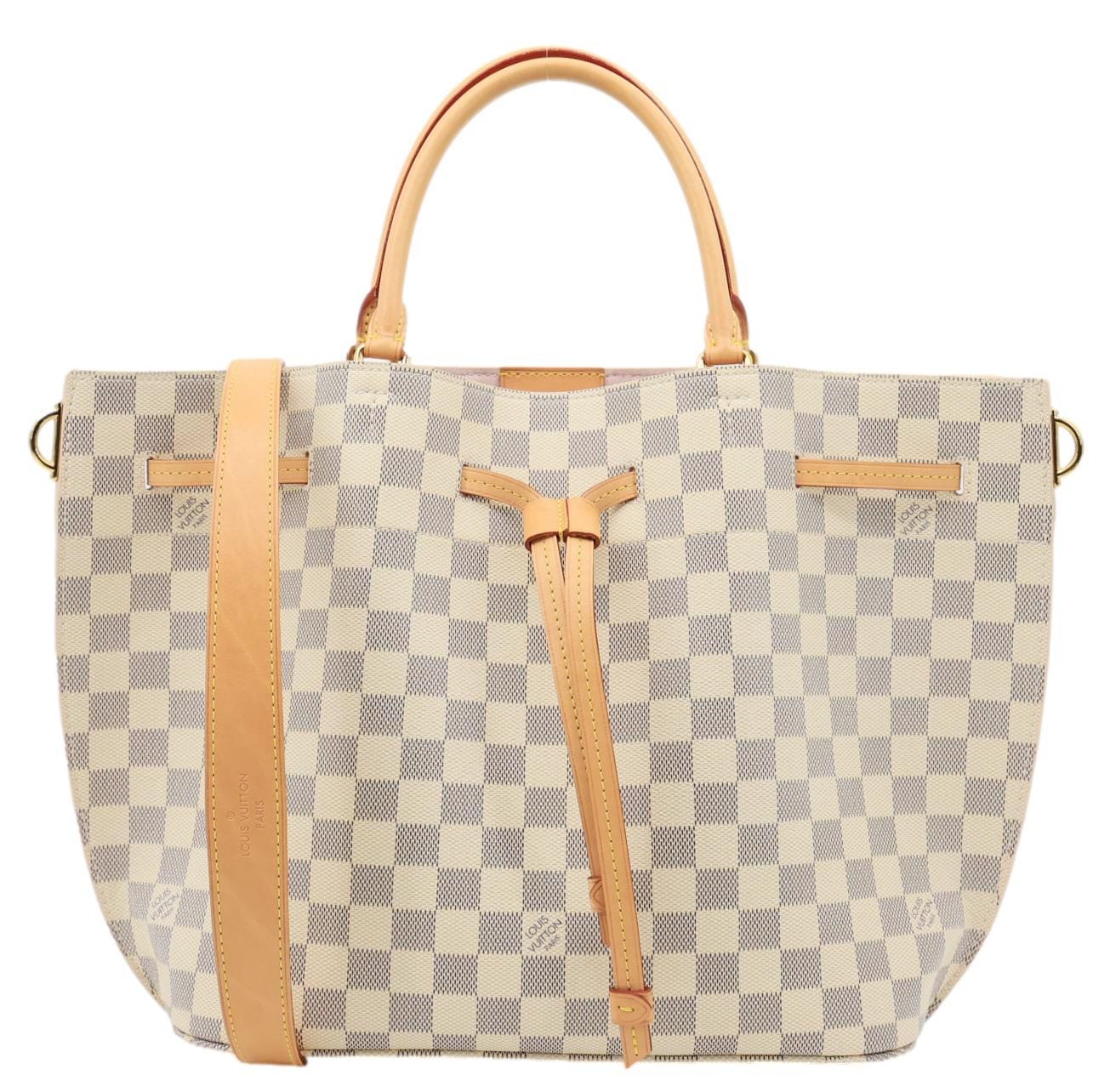 LOUIS VUITTON Girolata Damier Azur Shoulder Bag Rose Ballerine