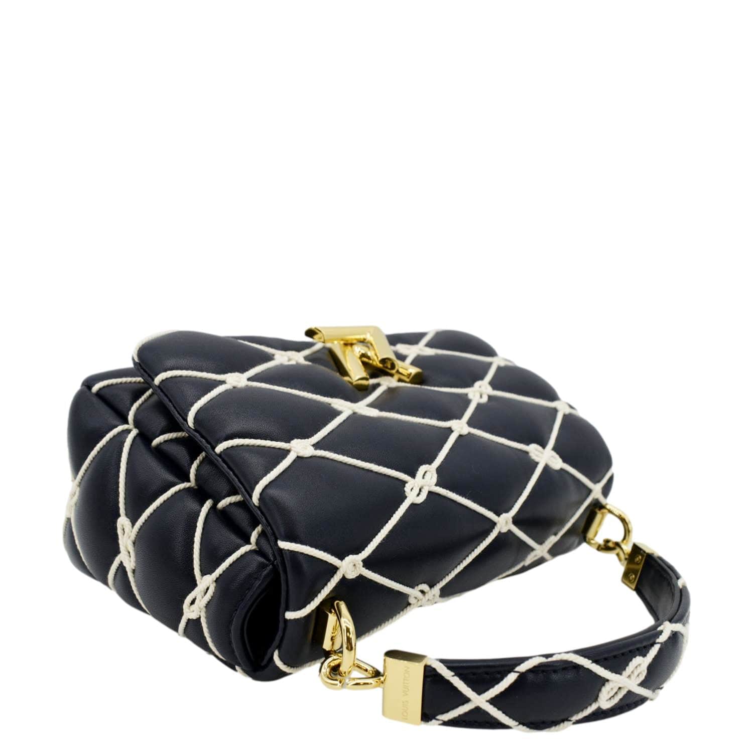 LOUIS VUITTON GO-14 MM Malletage Leather Shoulder Bag Navy Blue - Image 7