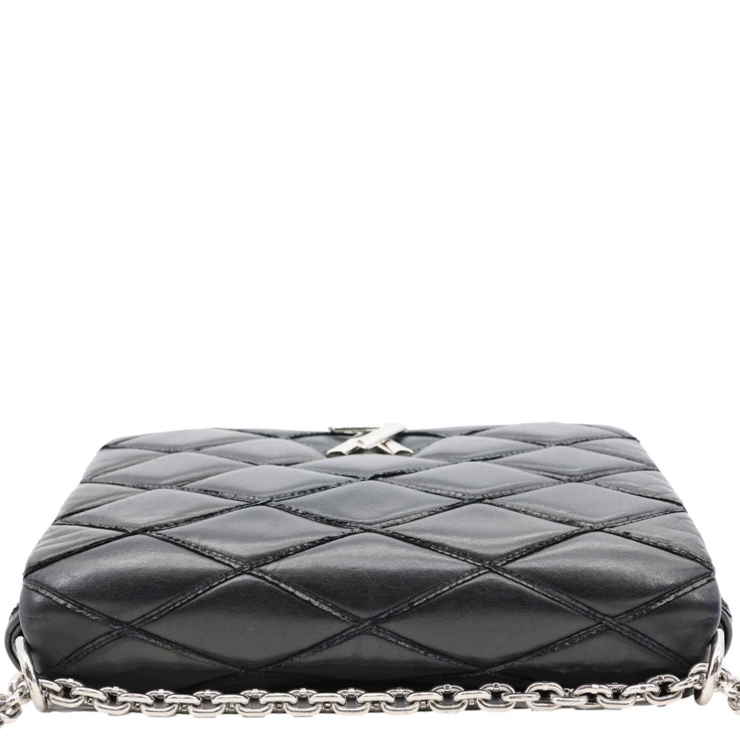 LOUIS VUITTON GO-14 MM Malletage Quilted Lambskin Leather Crossbody Bag Black - Image 5