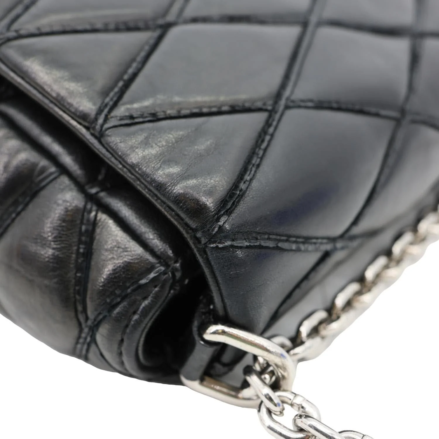 LOUIS VUITTON GO-14 MM Malletage Quilted Lambskin Leather Crossbody Bag Black - Image 7