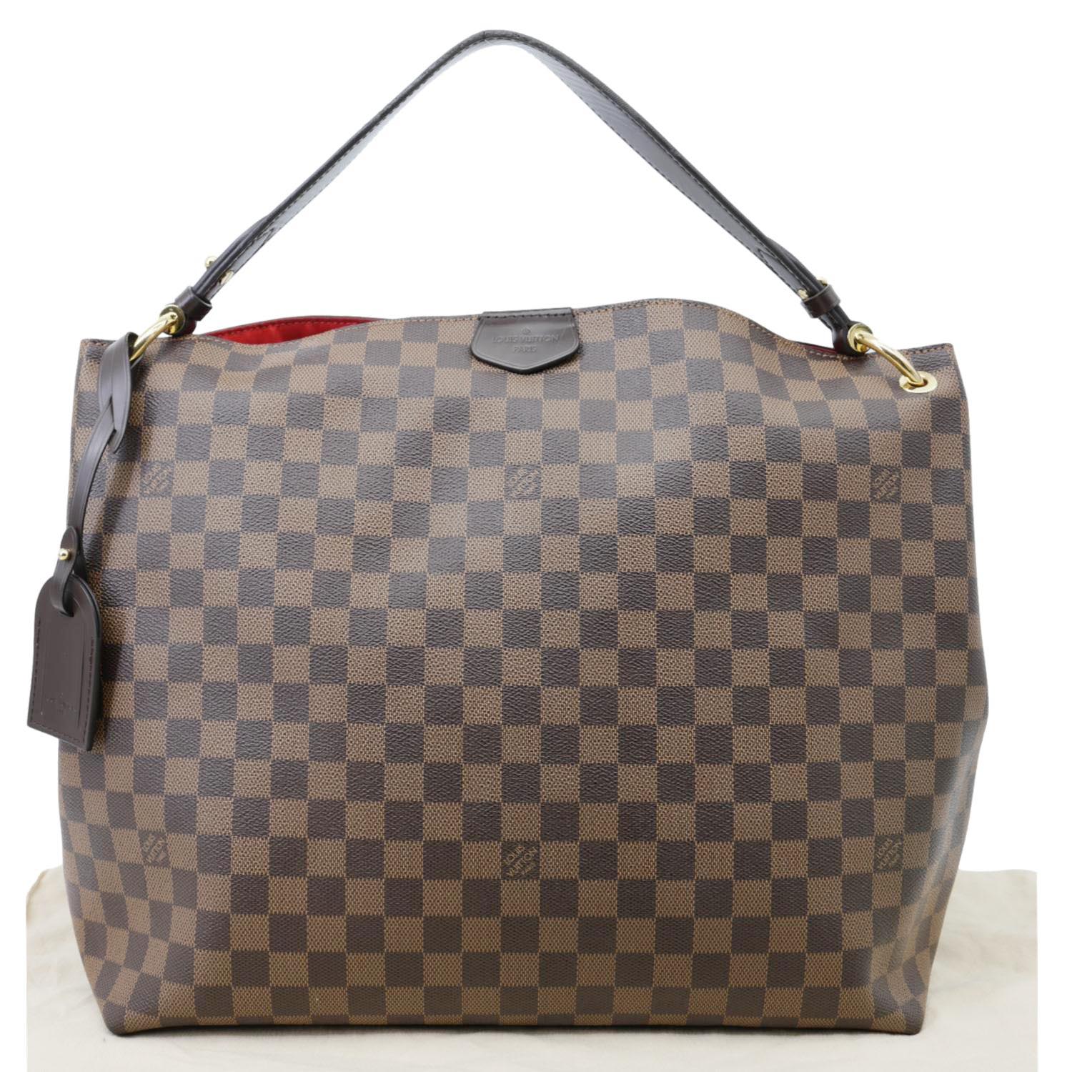 LOUIS VUITTON Graceful MM Damier Ebene Hobo Bag Brown - Image 3