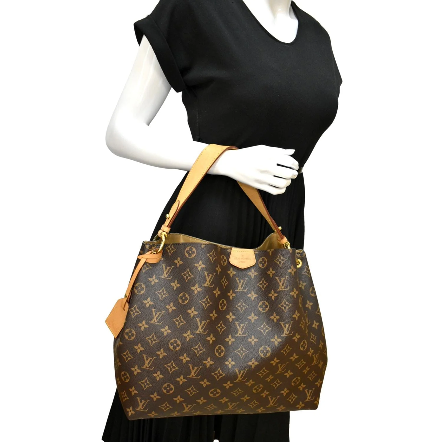 LOUIS VUITTON Graceful MM Monogram Canvas Shoulder Bag Brown - Image 2