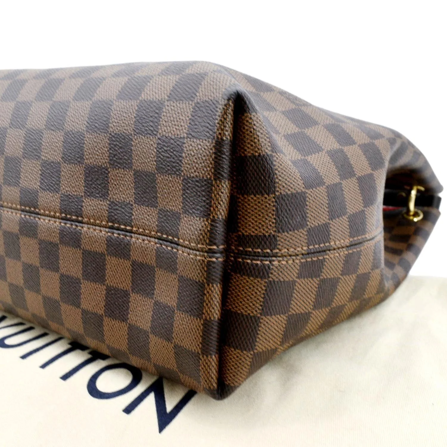 LOUIS VUITTON Graceful MM Damier Ebene Shoulder Bag Brown - Image 7