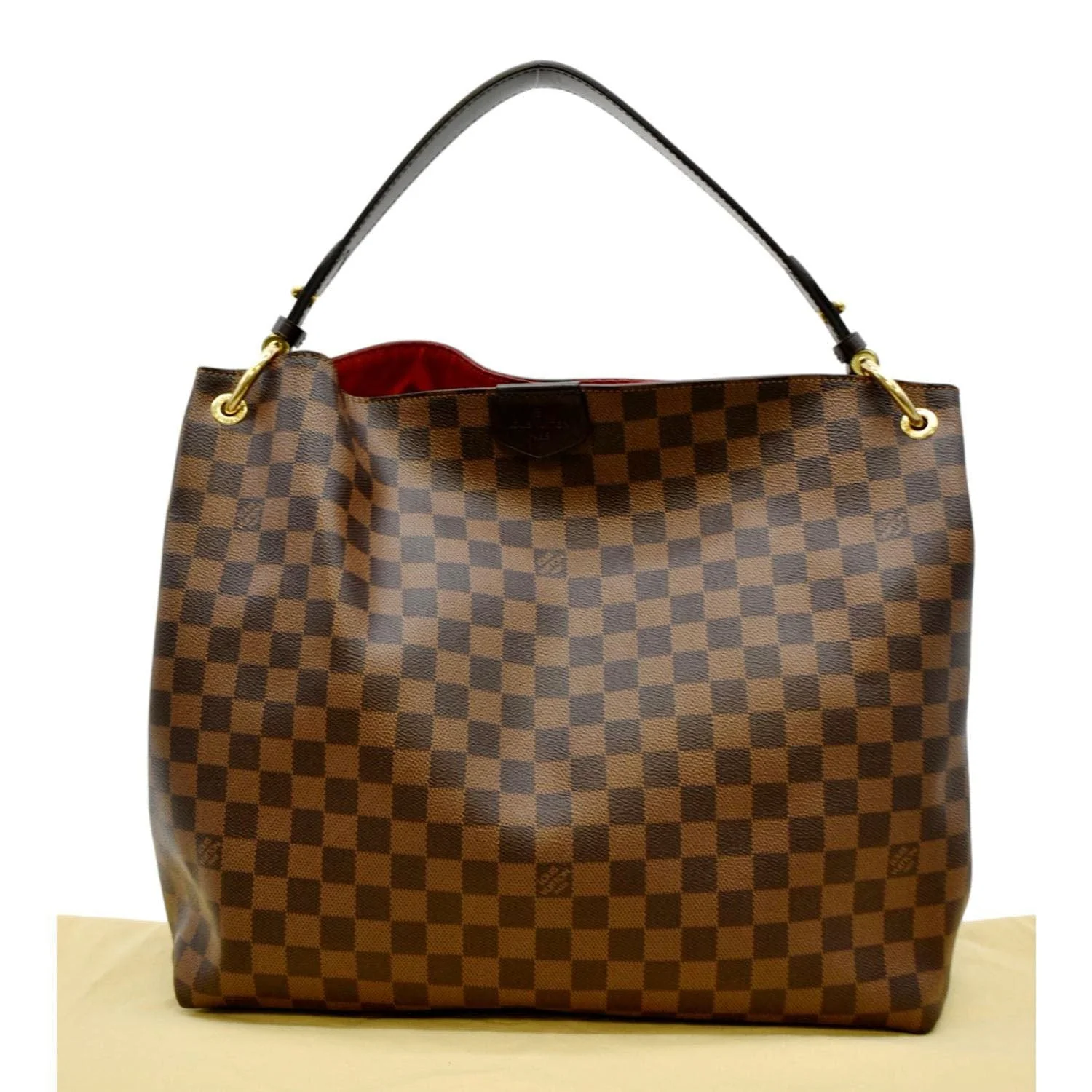 LOUIS VUITTON Graceful MM Damier Ebene Shoulder Bag Brown - Image 3
