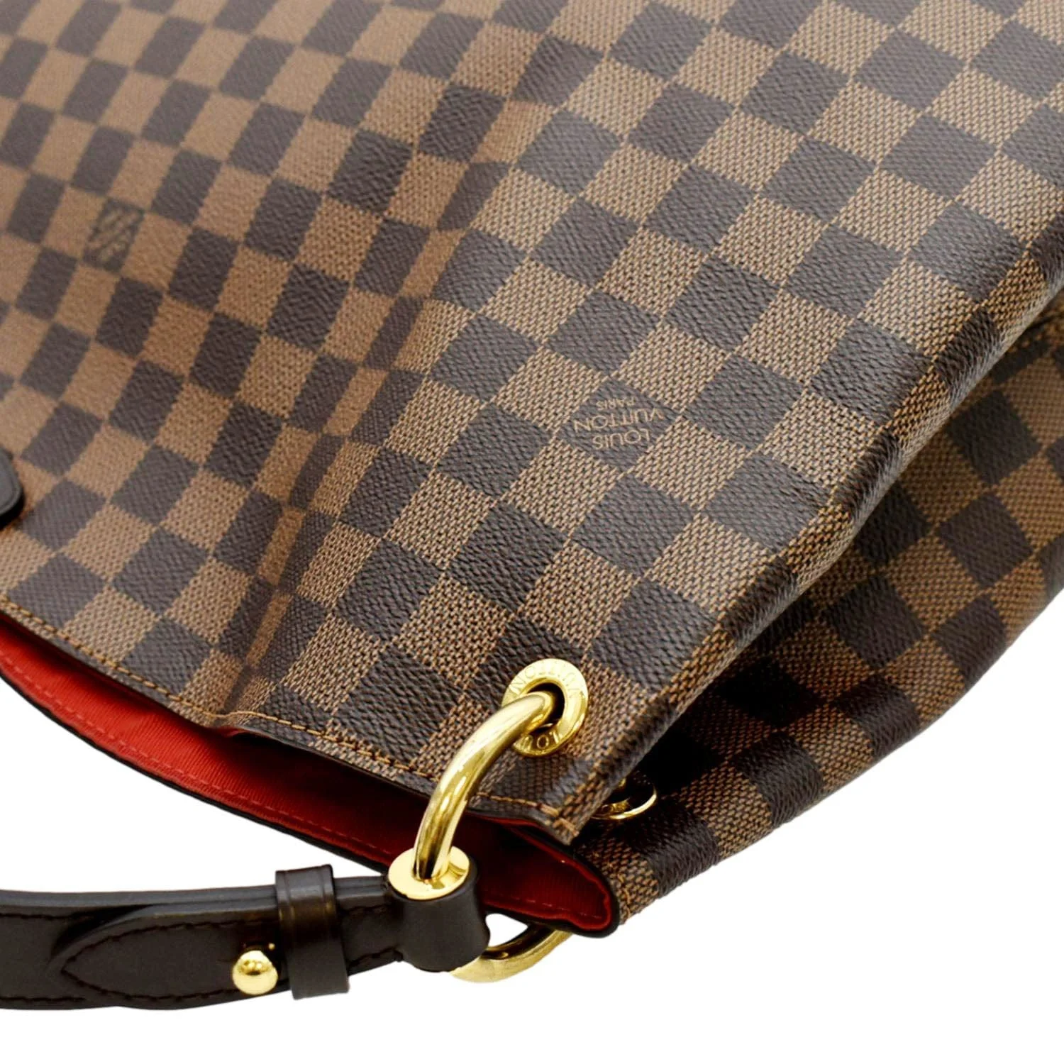 LOUIS VUITTON Graceful MM Damier Ebene Shoulder Bag Brown - Image 6
