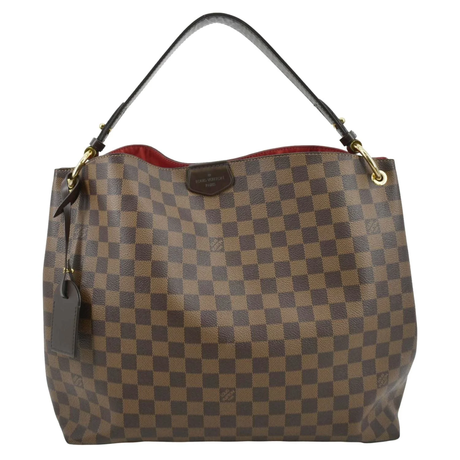 LOUIS VUITTON Graceful MM Damier Ebene Shoulder Bag Brown