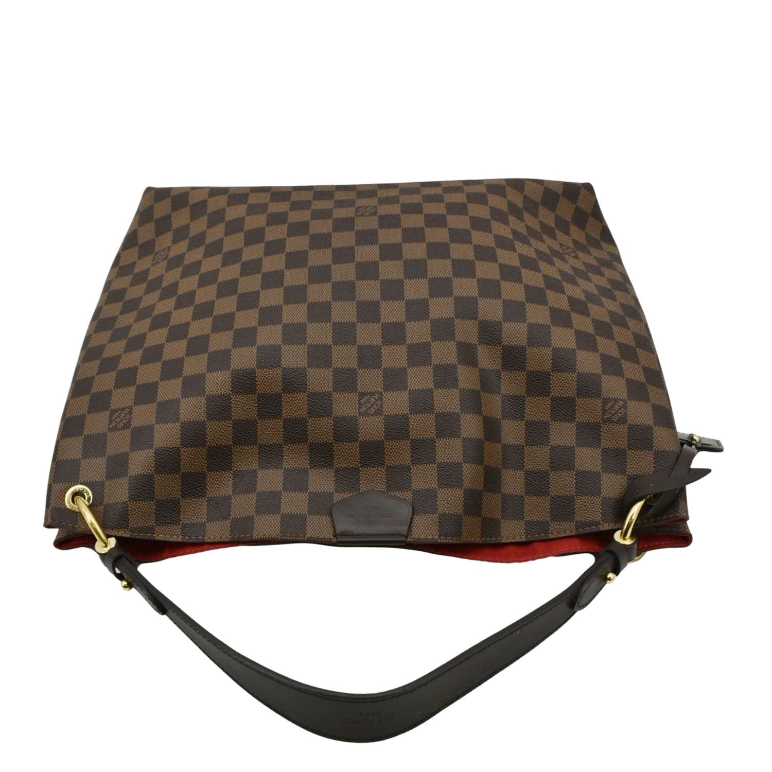 LOUIS VUITTON Graceful MM Damier Ebene Shoulder Bag Brown - Image 5