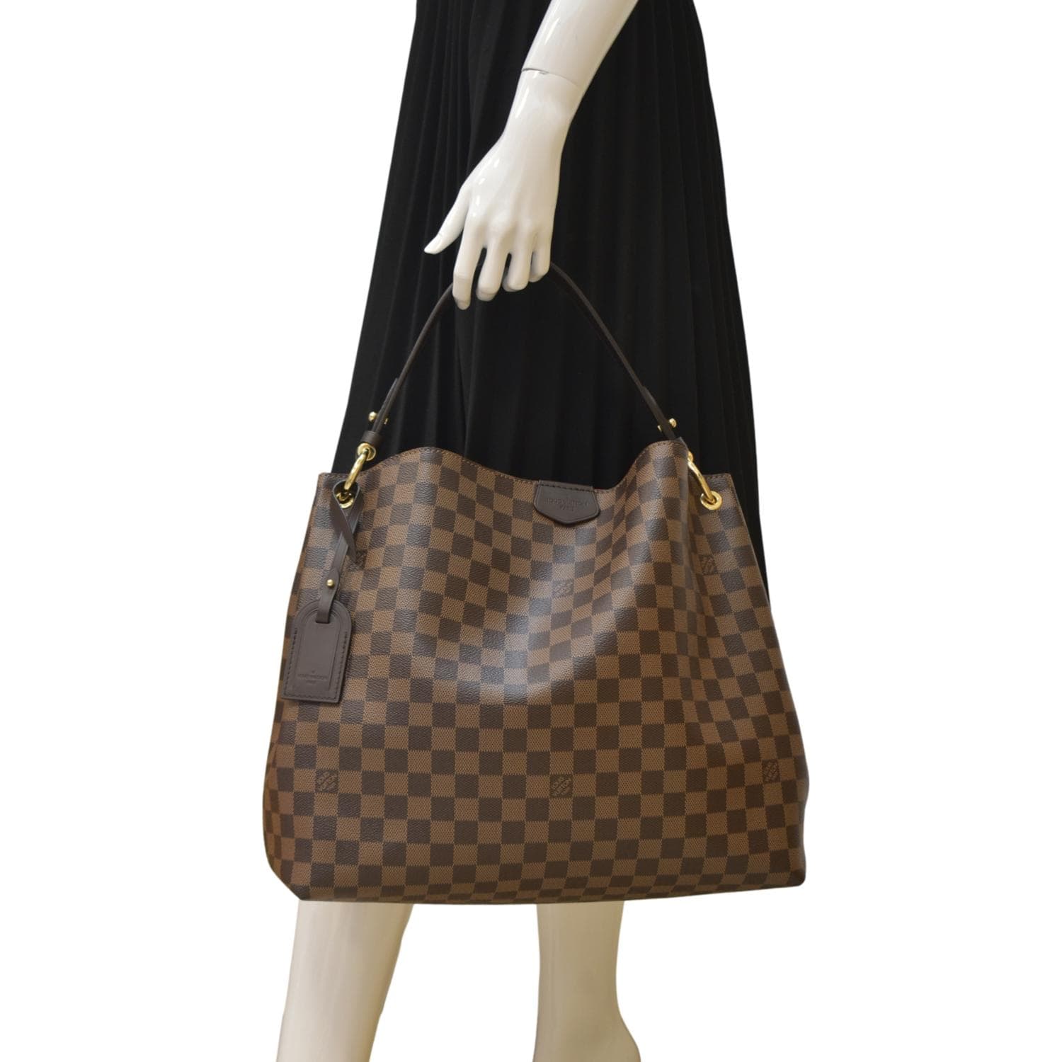 LOUIS VUITTON Graceful MM Damier Ebene Shoulder Bag Brown - Image 2