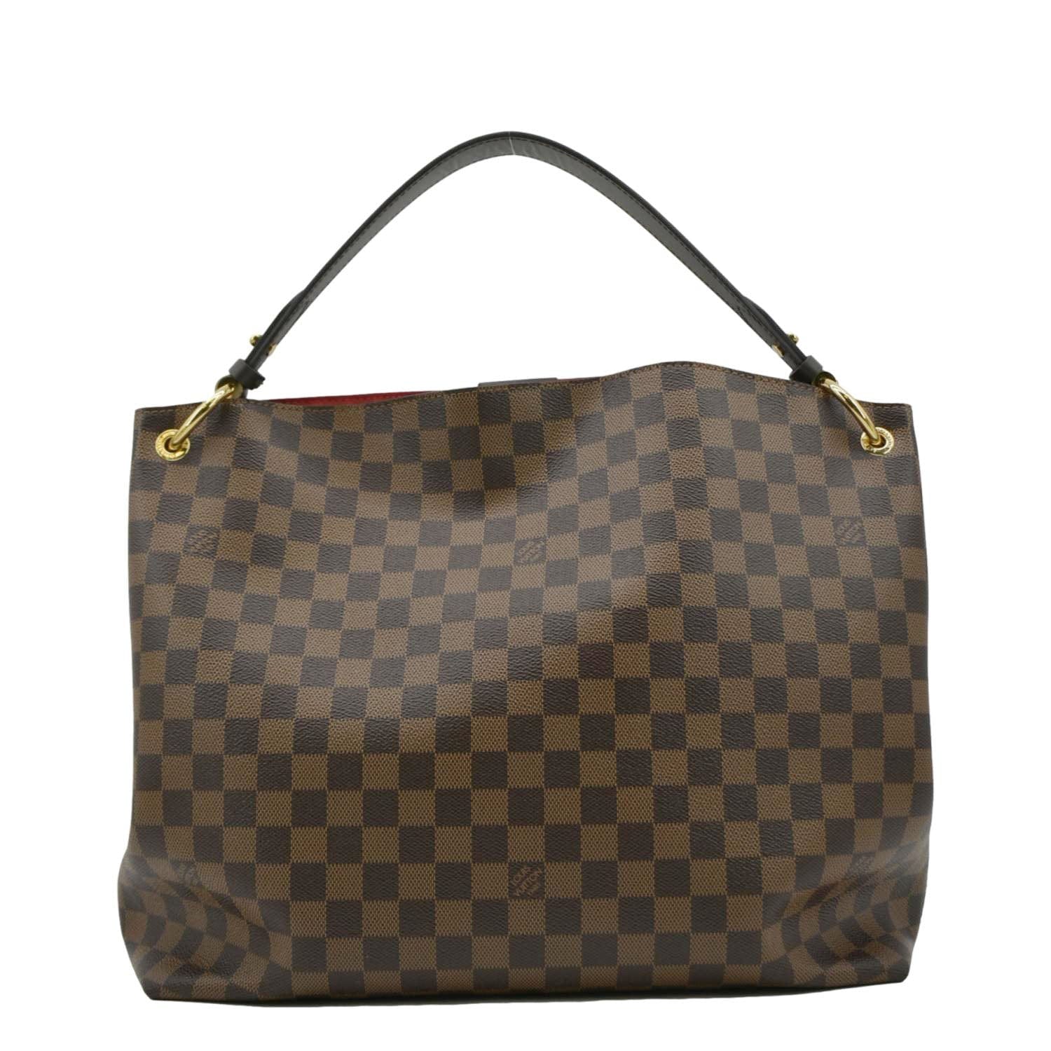 LOUIS VUITTON Graceful MM Damier Ebene Shoulder Bag Brown - Image 4