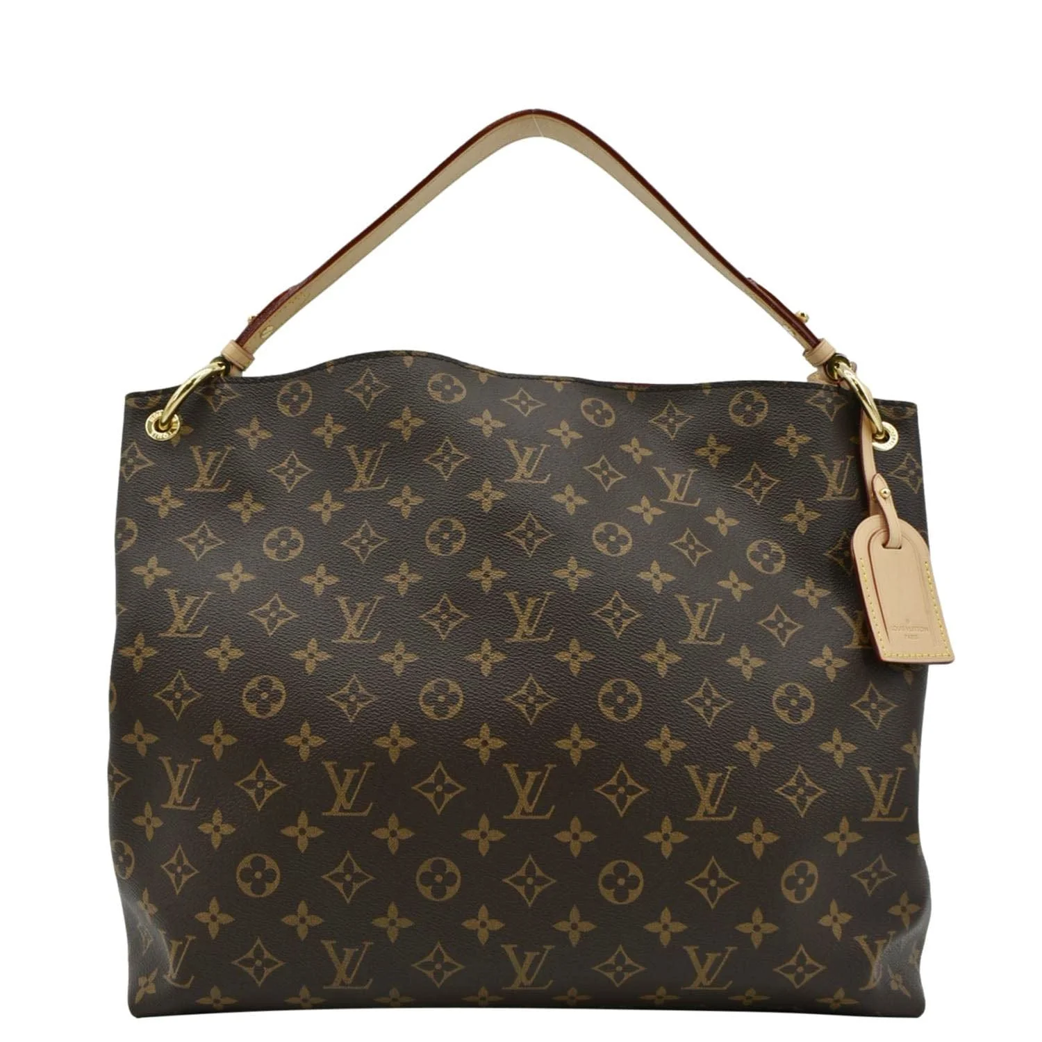 LOUIS VUITTON Graceful MM Monogram Canvas Hobo Shoulder Bag Brown - Image 4