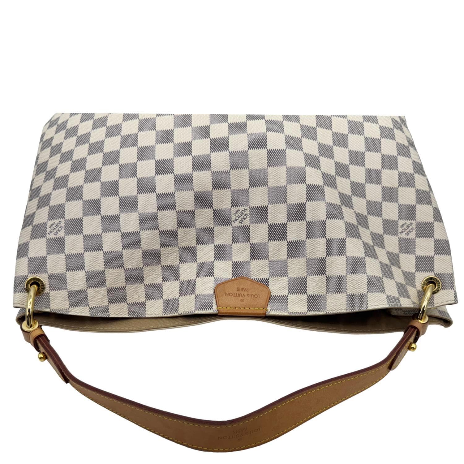 LOUIS VUITTON Graceful MM Damier Azur Hobo Shoulder Bag White - Image 5