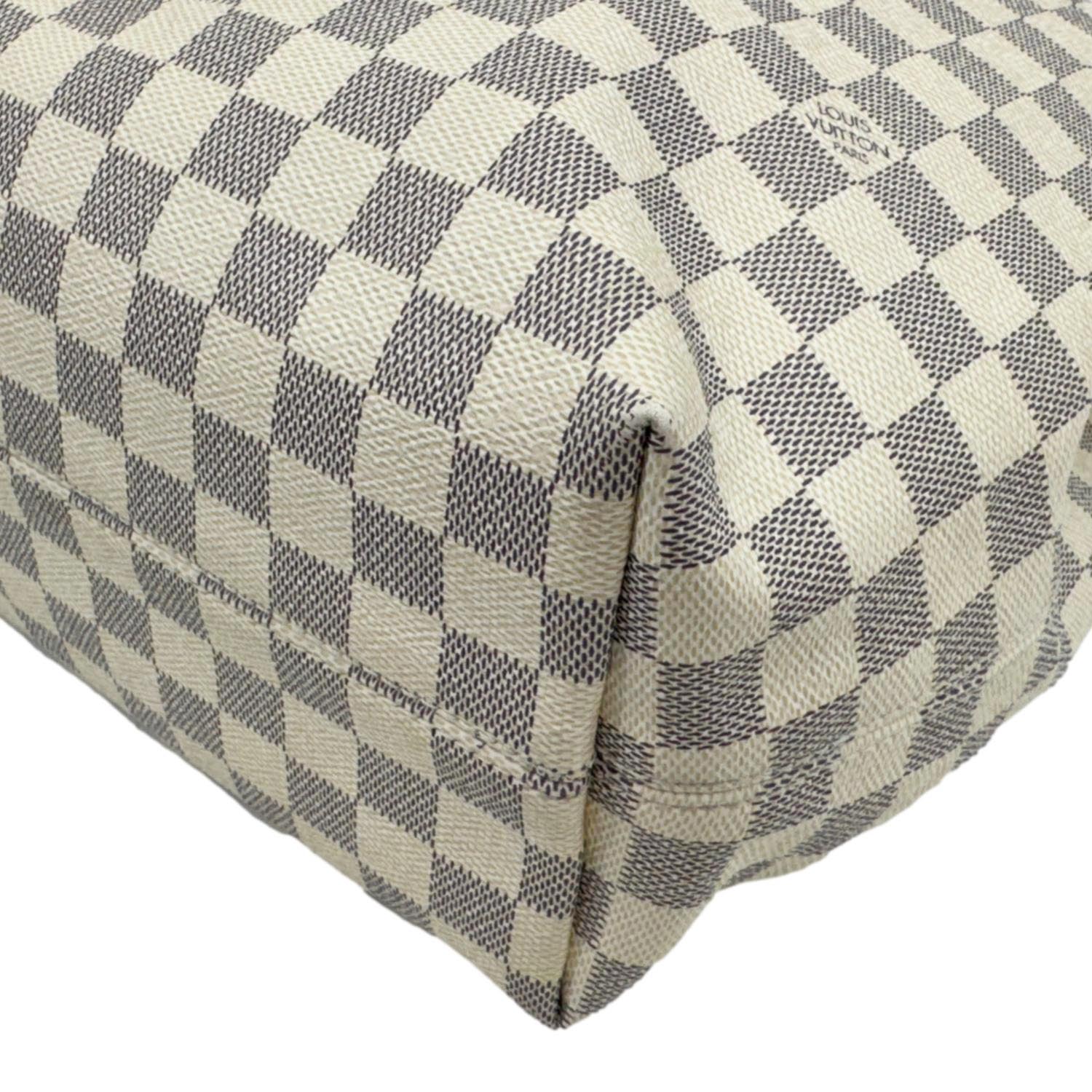 LOUIS VUITTON Graceful MM Damier Azur Hobo Shoulder Bag White - Image 9