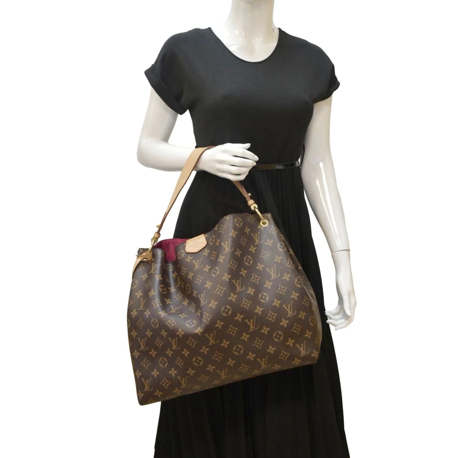 LOUIS VUITTON Graceful MM Monogram Canvas Shoulder Bag Brown - Image 2