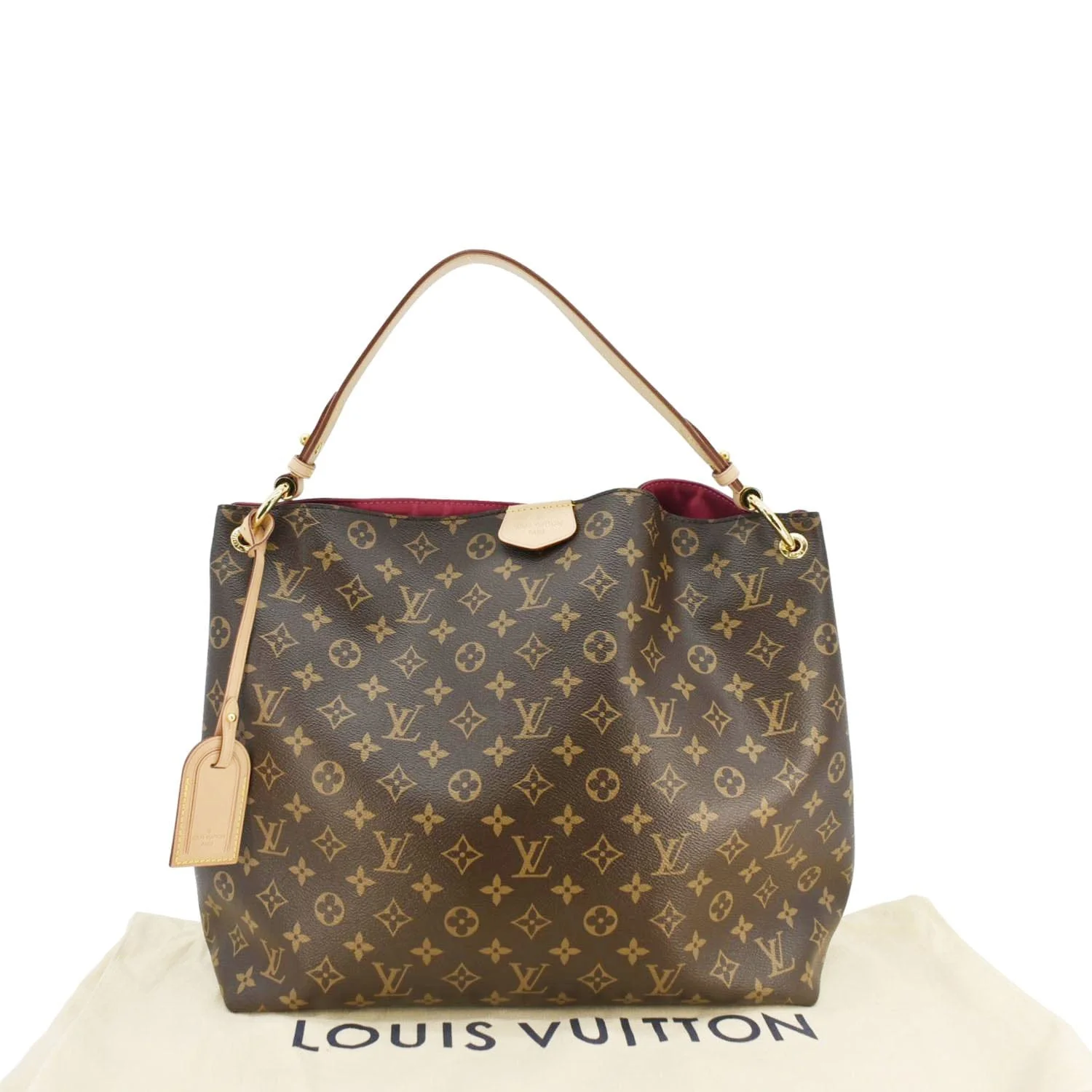 LOUIS VUITTON Graceful MM Monogram Canvas Shoulder Bag Brown - Image 3