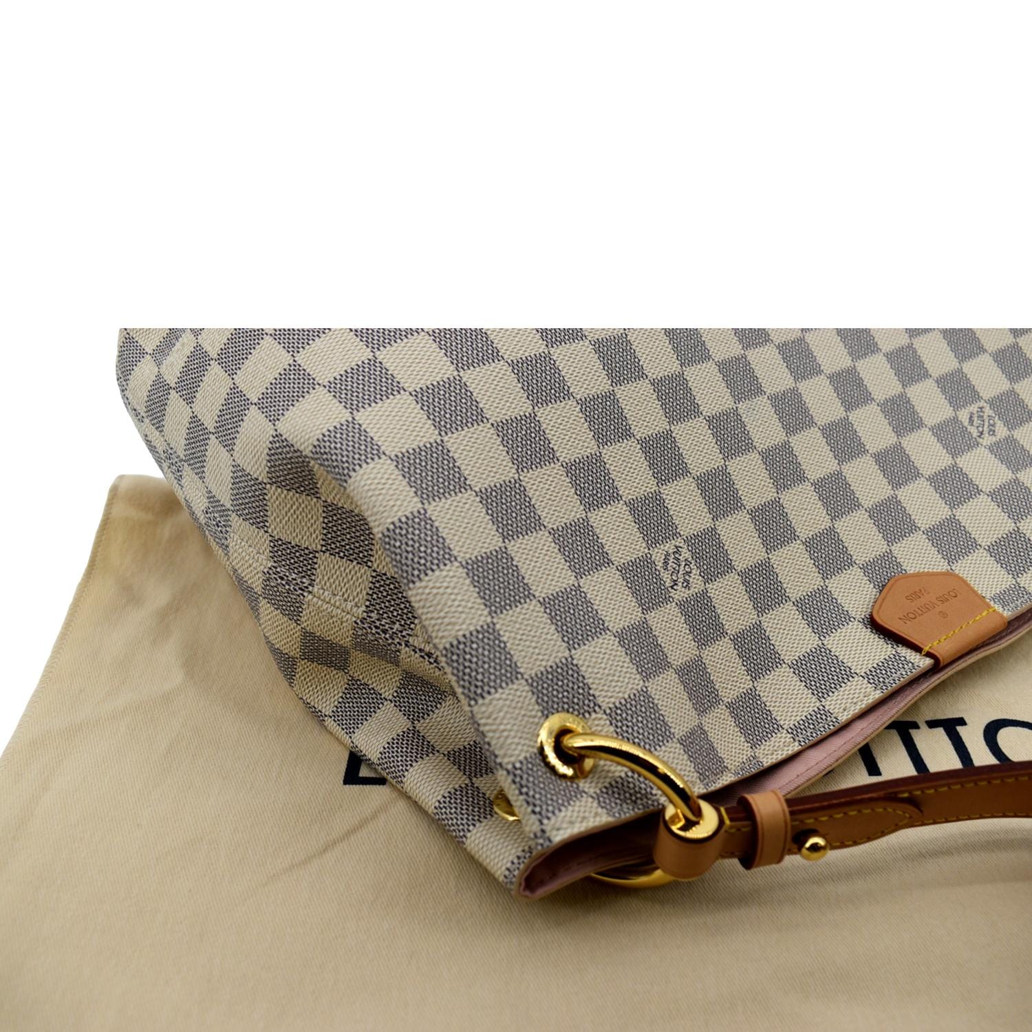 LOUIS VUITTON Graceful PM Damier Azur Shoulder Bag White - Image 6