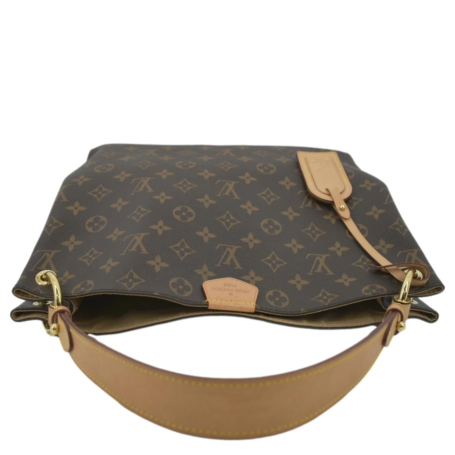 LOUIS VUITTON Graceful PM Monogram Canvas Hobo Bag Brown - Image 5