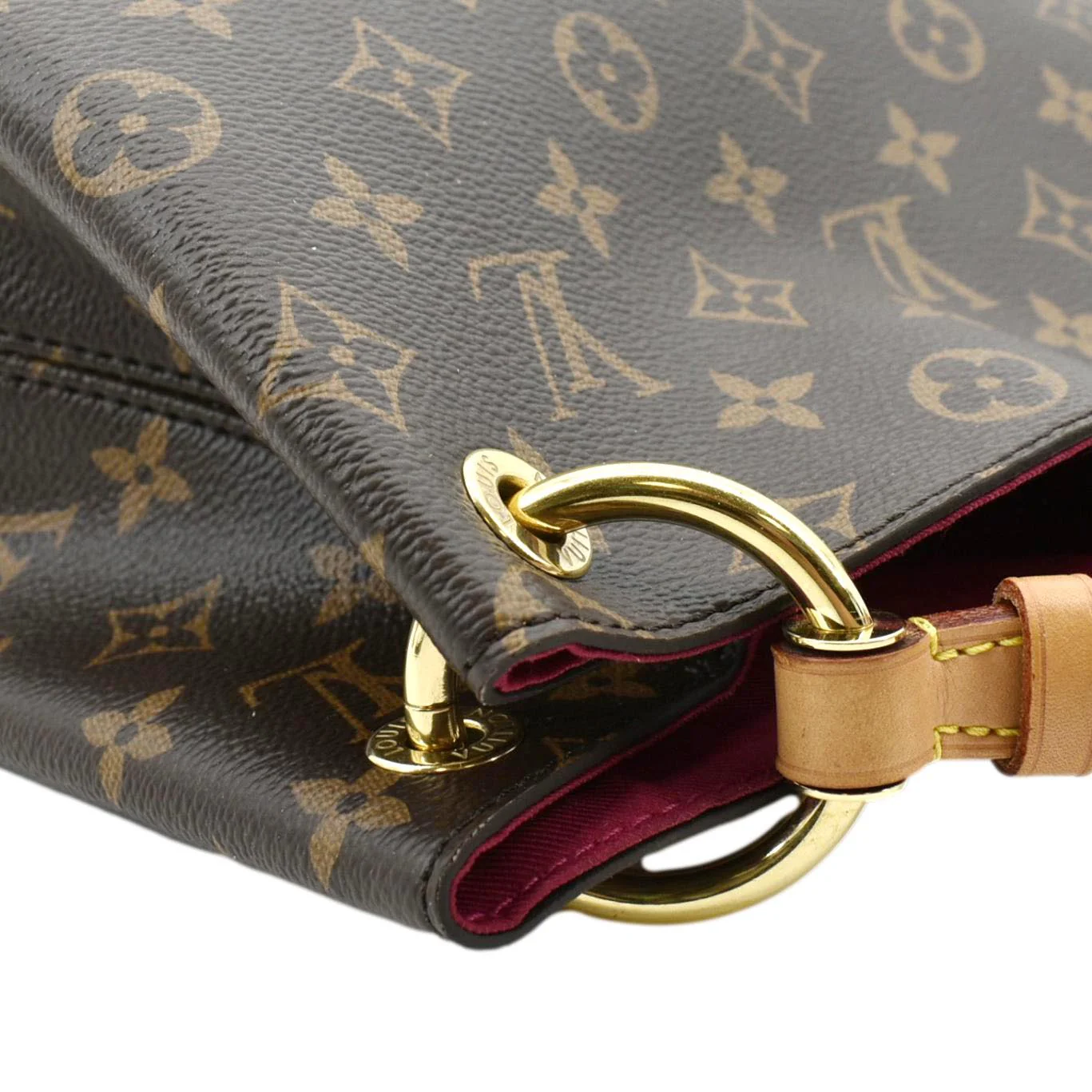 LOUIS VUITTON  Graceful MM Monogram Canvas Shoulder Bag Brown - Image 6