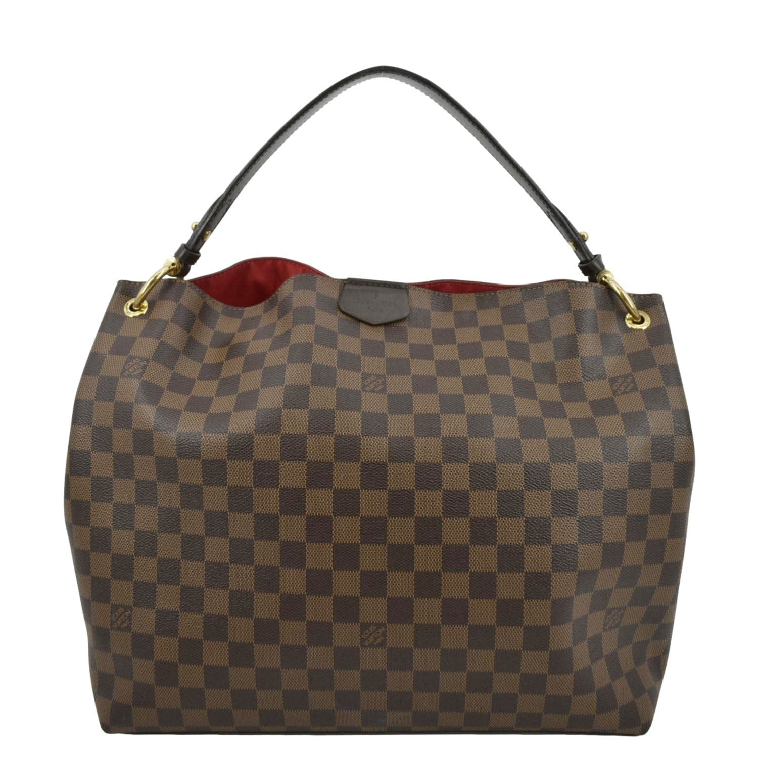 LOUIS VUITTON Graceful MM Damier Ebene Shoulder Bag Brown