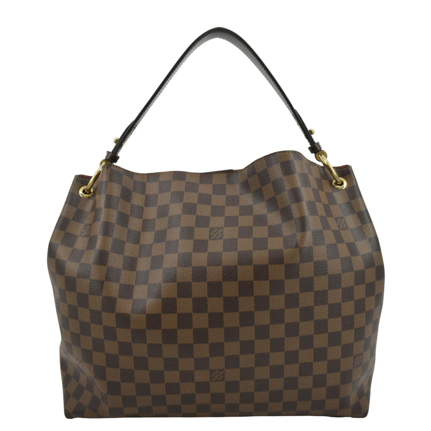 LOUIS VUITTON Graceful MM Damier Ebene Shoulder Bag Brown - Image 3